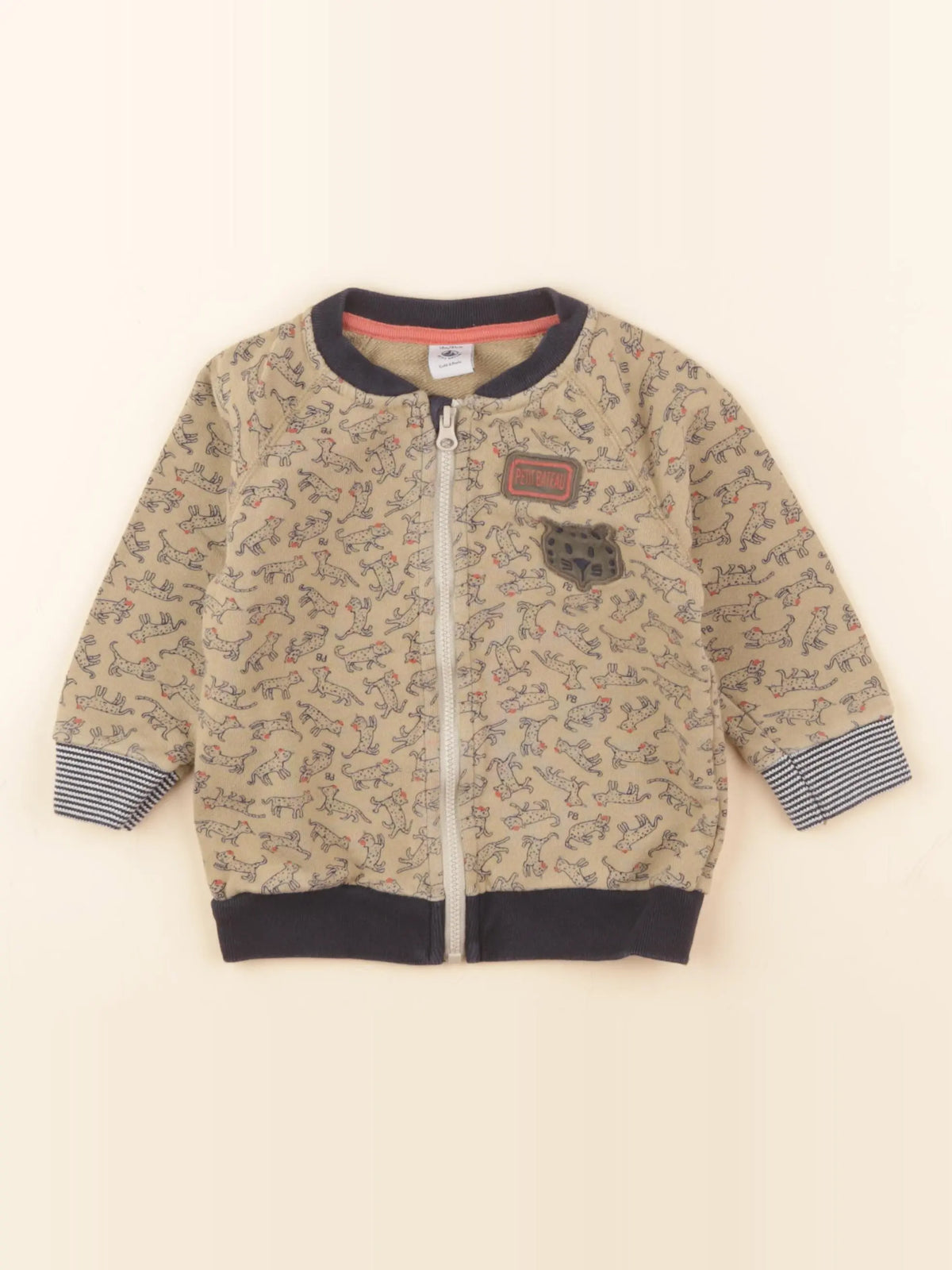 Petit Bateau - sweat vert - 18 mois