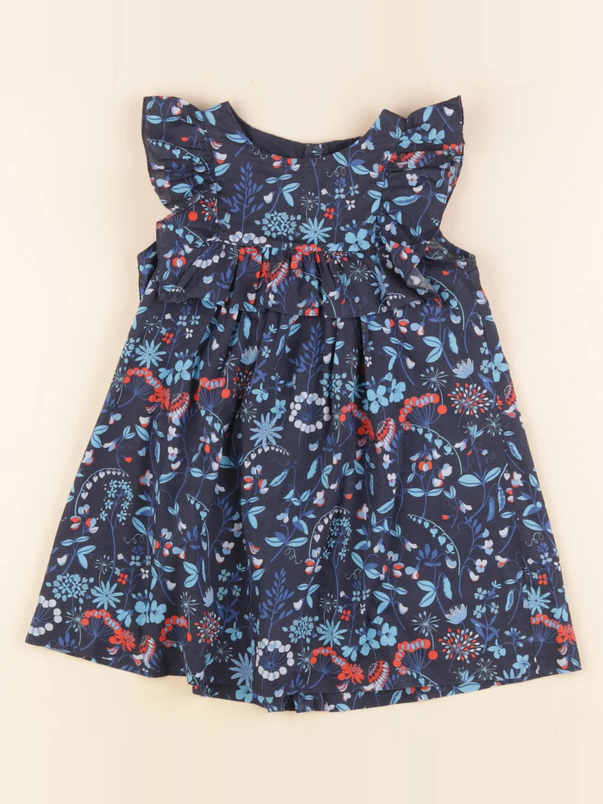 Jacadi - robe liberty bleu - 36 mois