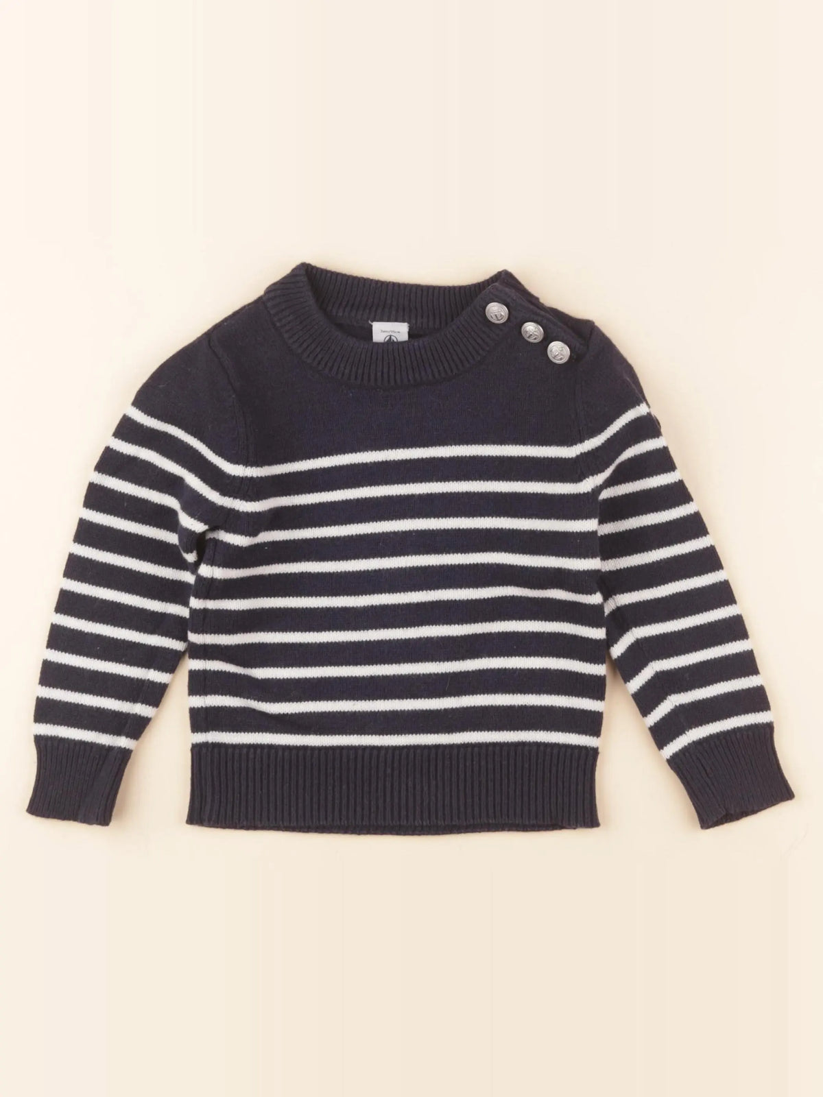 Petit Bateau - pull bleu - 3 ans