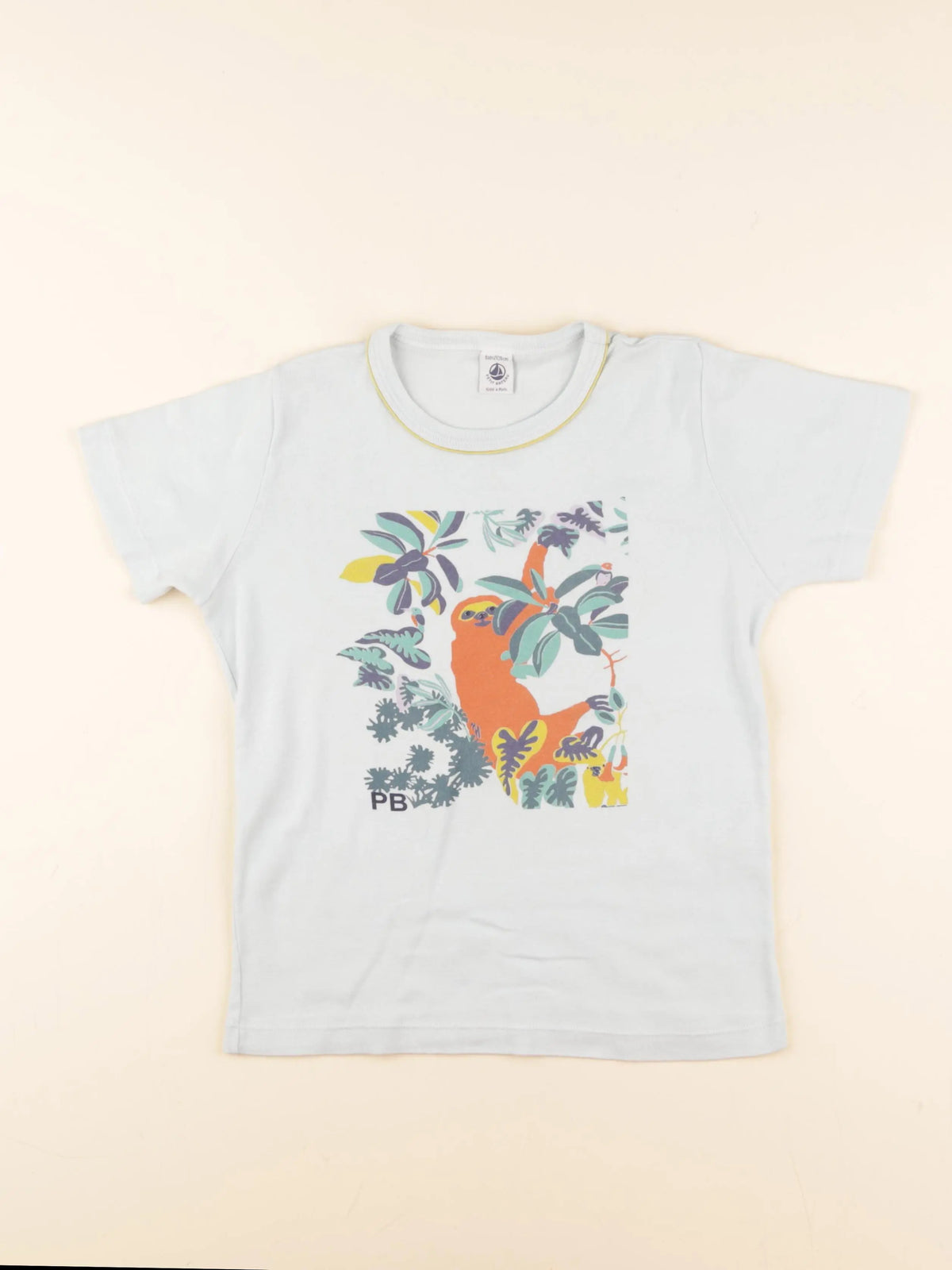 Petit Bateau - tee-shirt vert - 8 ans