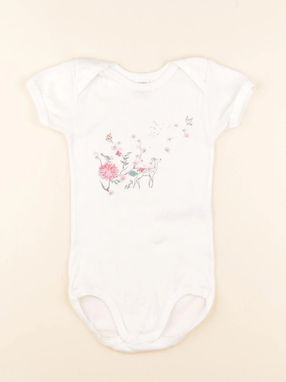 Petit Bateau - body blanc - 36 mois