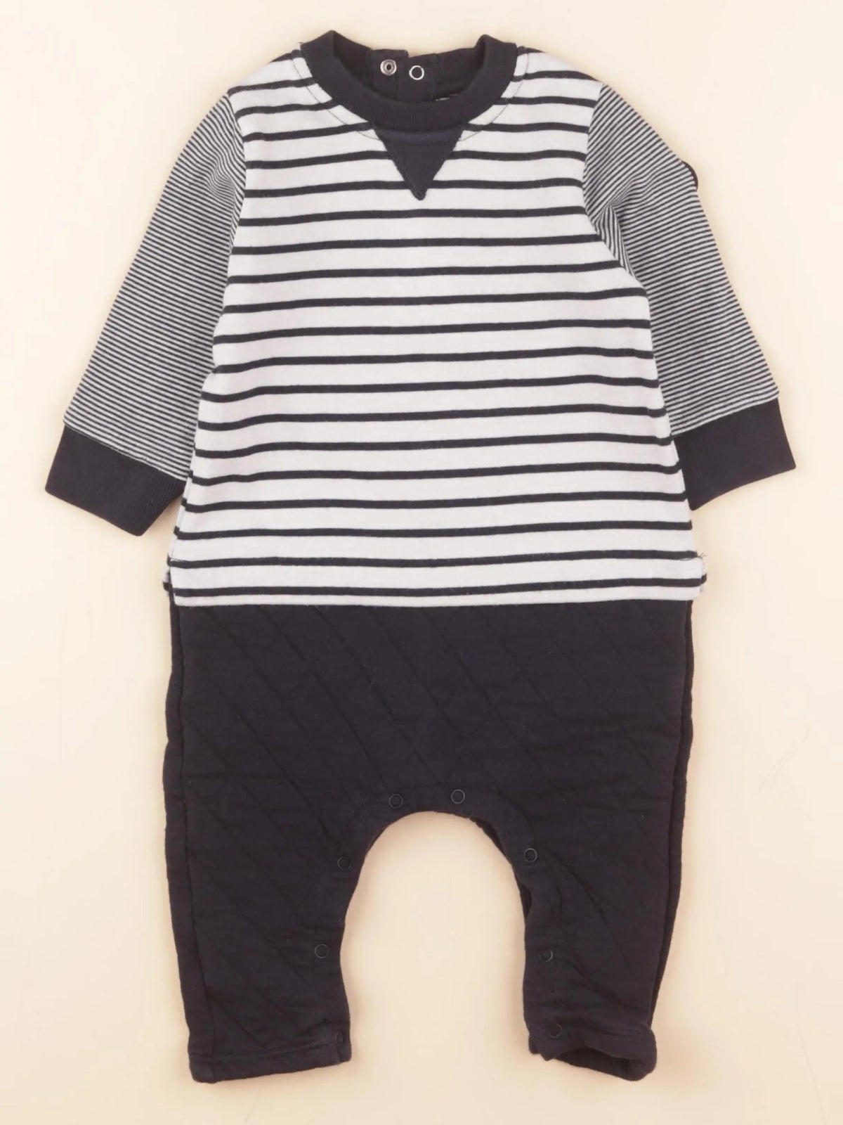 Petit Bateau - combinaison bleu - 6 mois