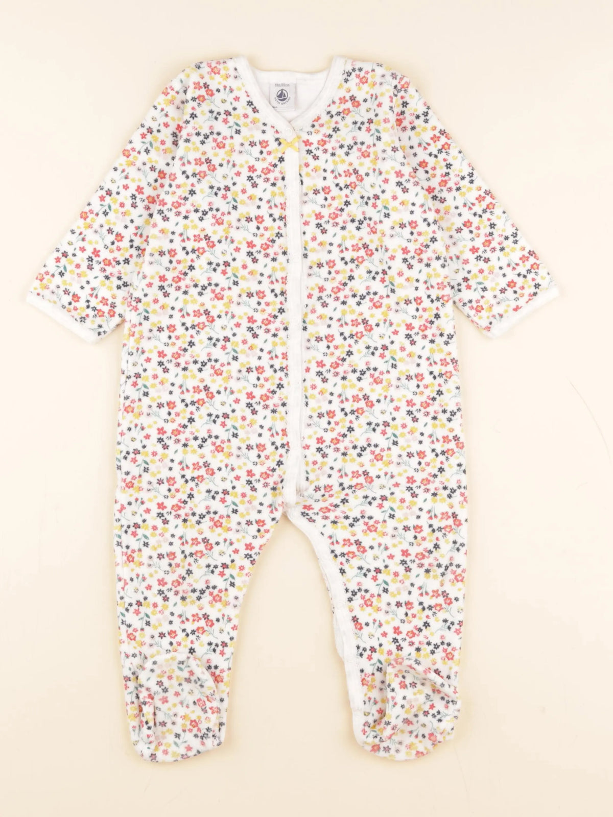 Petit Bateau - pyjama velours multicolore - 18 mois