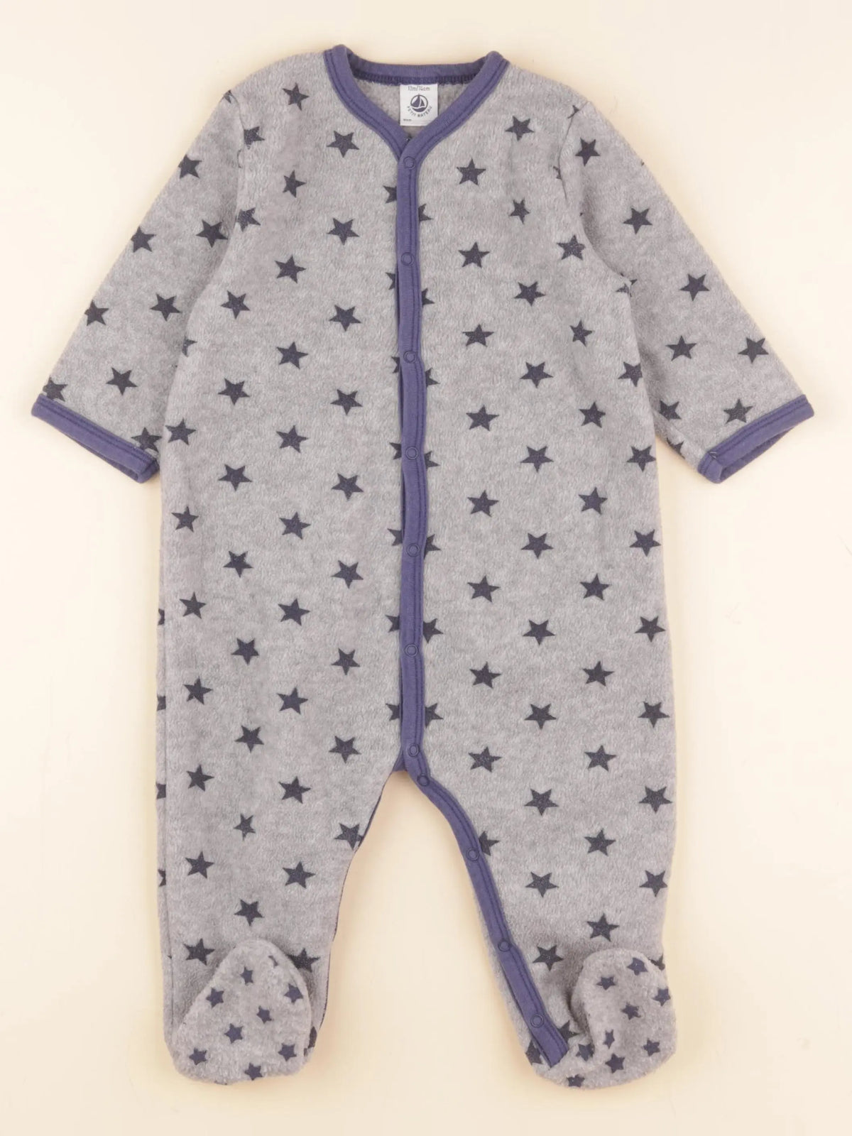 Petit Bateau - sur-pyjama gris, bleu - 12 mois