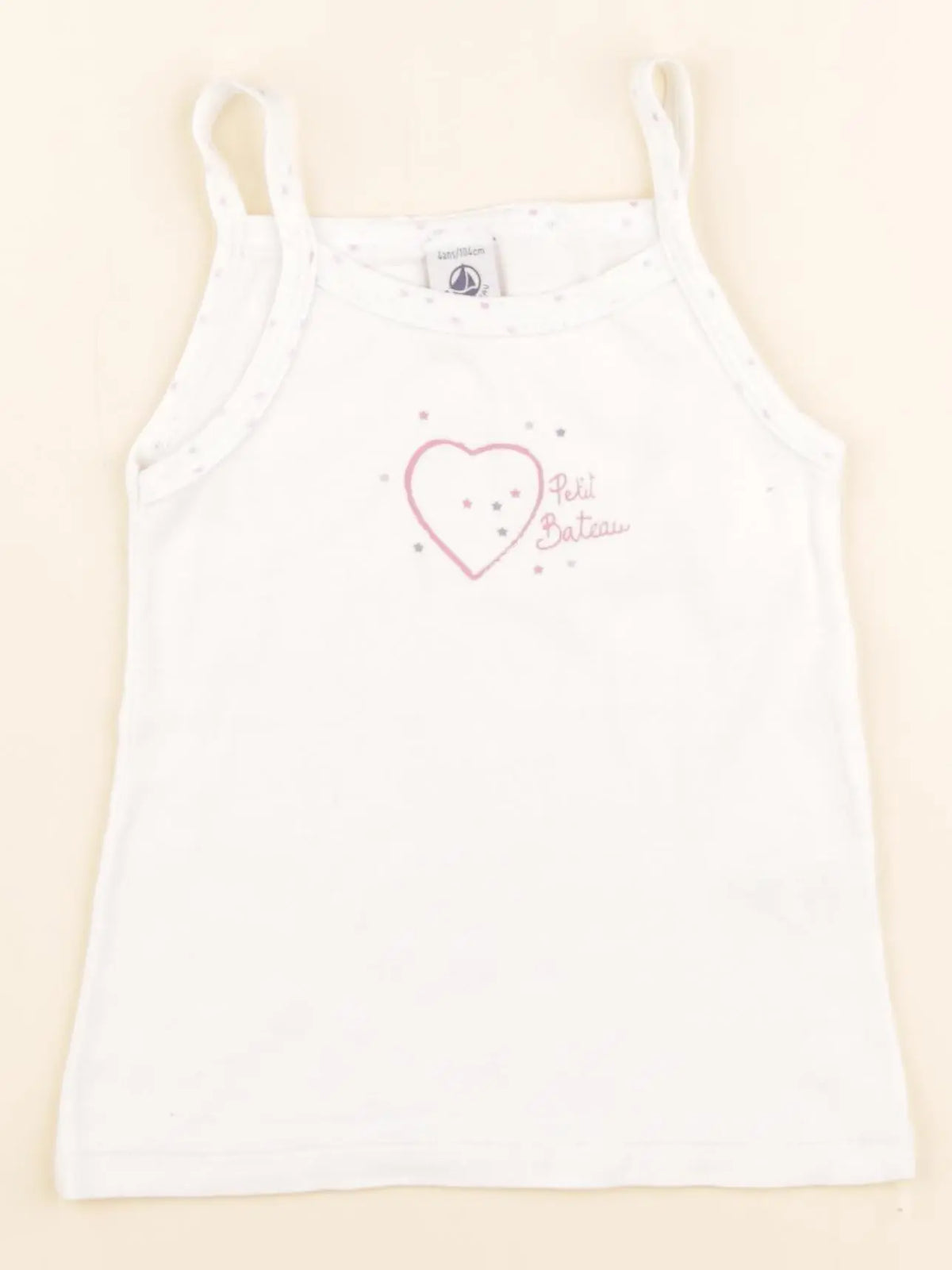 Petit Bateau - maillot de corps blanc - 4 ans