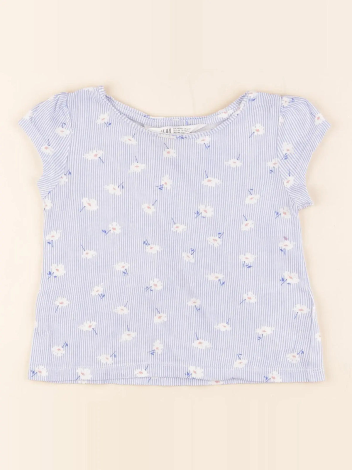 H&M - tee-shirt bleu - 2/4 ans