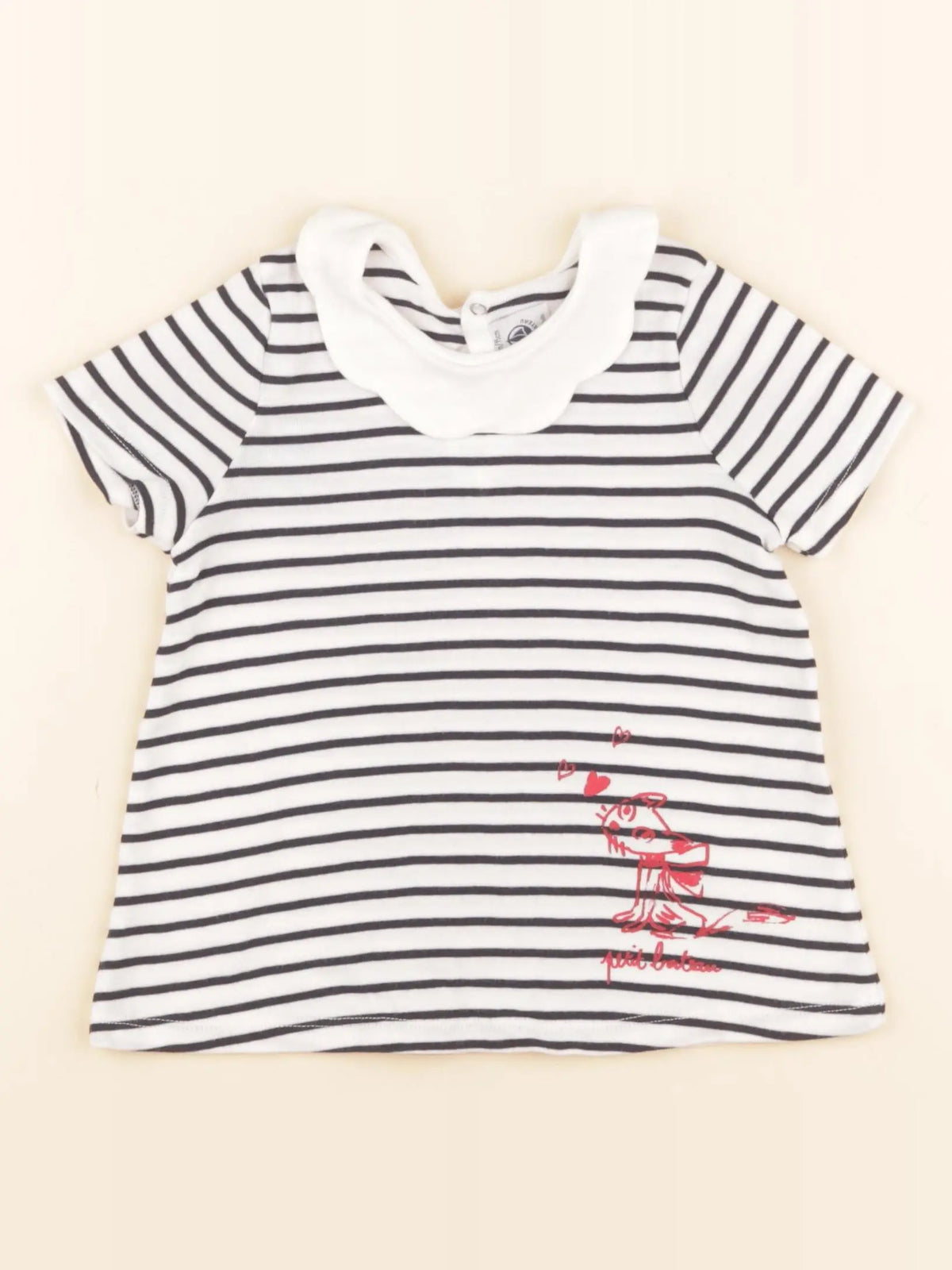 Petit Bateau - tee-shirt bleu - 36 mois