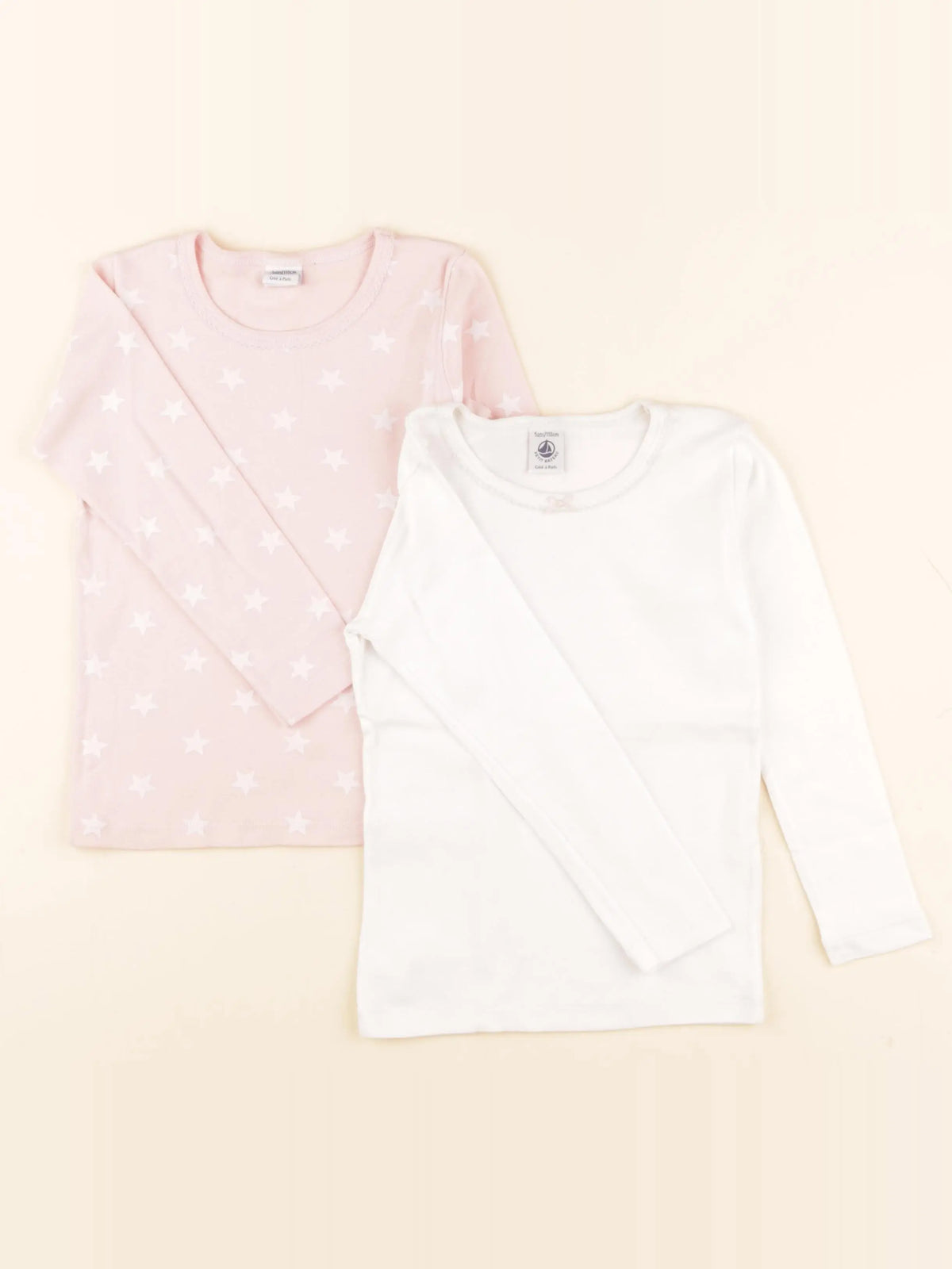 Petit Bateau - maillot de corps blanc, rose - 5 ans
