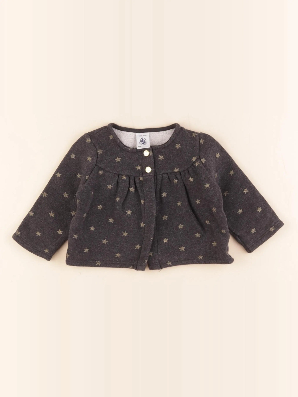 Petit Bateau - gilet gris - 12 mois