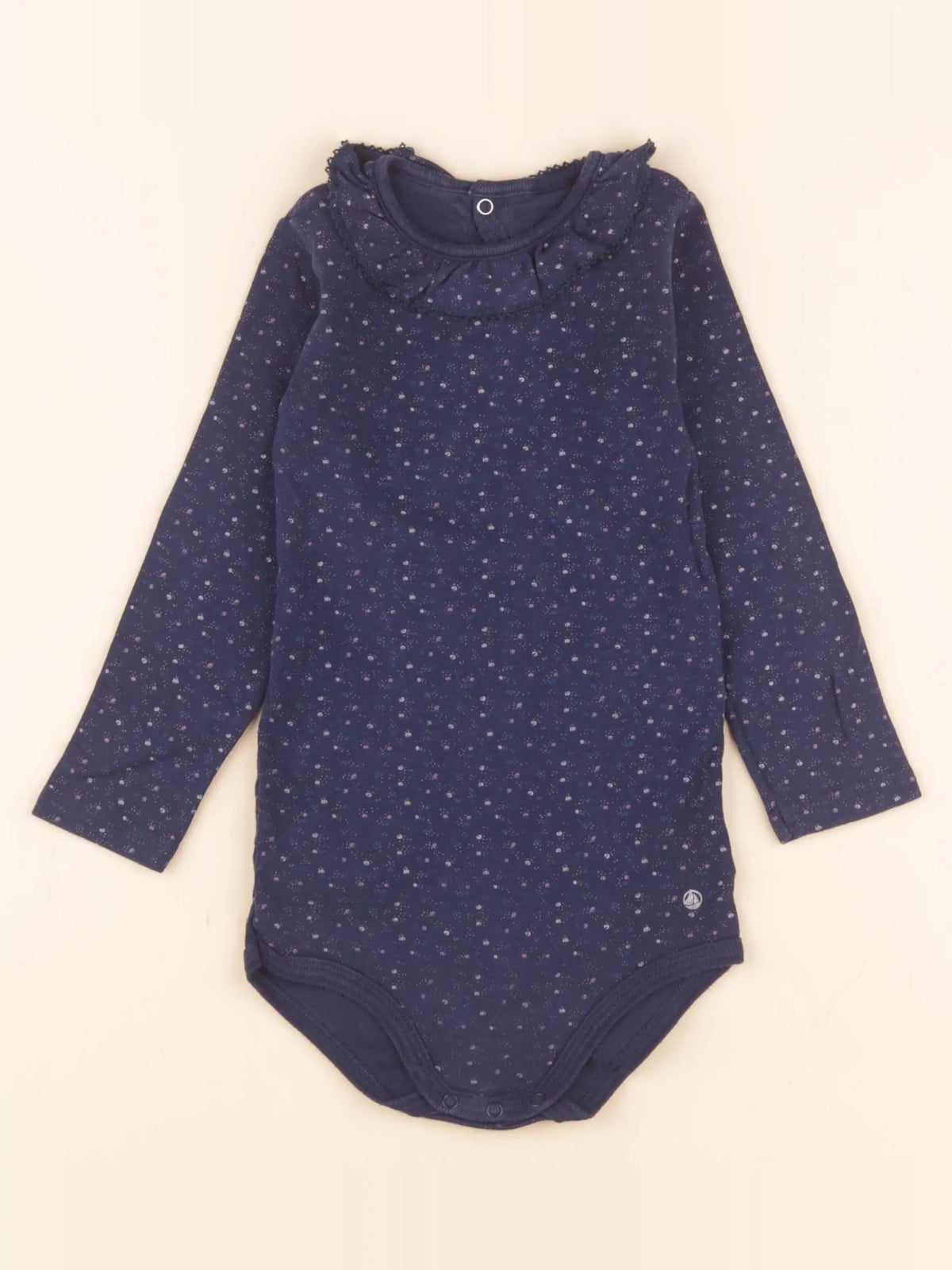 Petit Bateau - body à col bleu - 24 mois