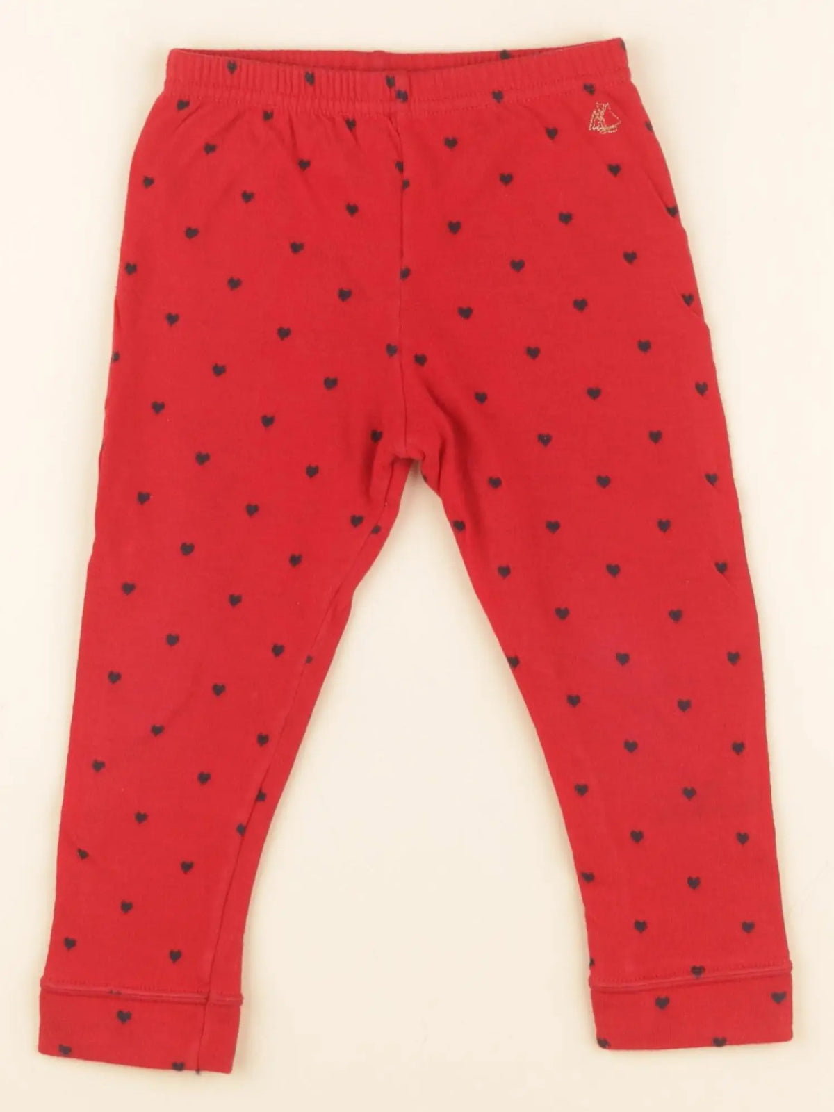 Petit Bateau - legging rouge - 24 mois