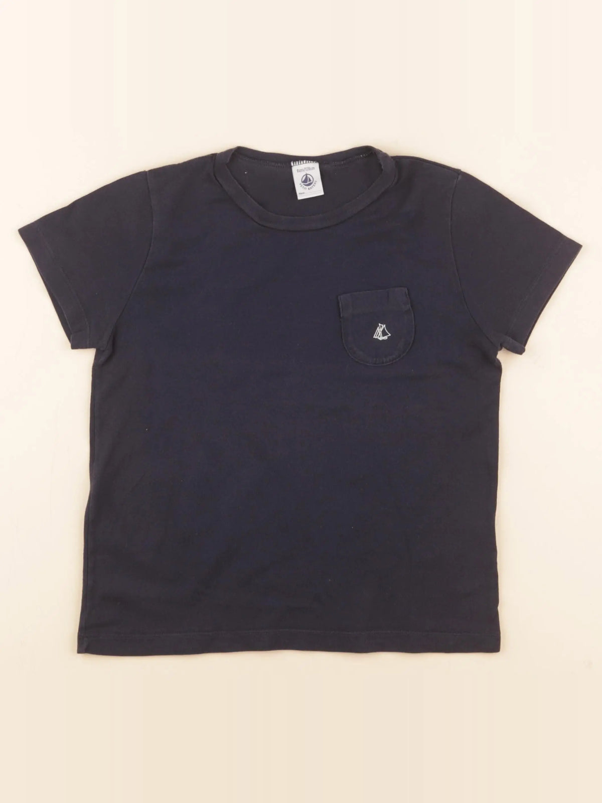 Petit Bateau - tee-shirt bleu - 8 ans