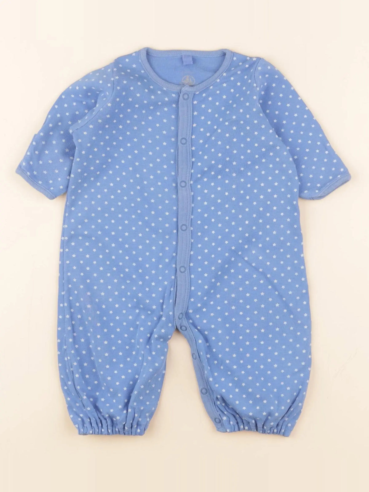 Petit Bateau - pyjama coton bleu - 3 mois