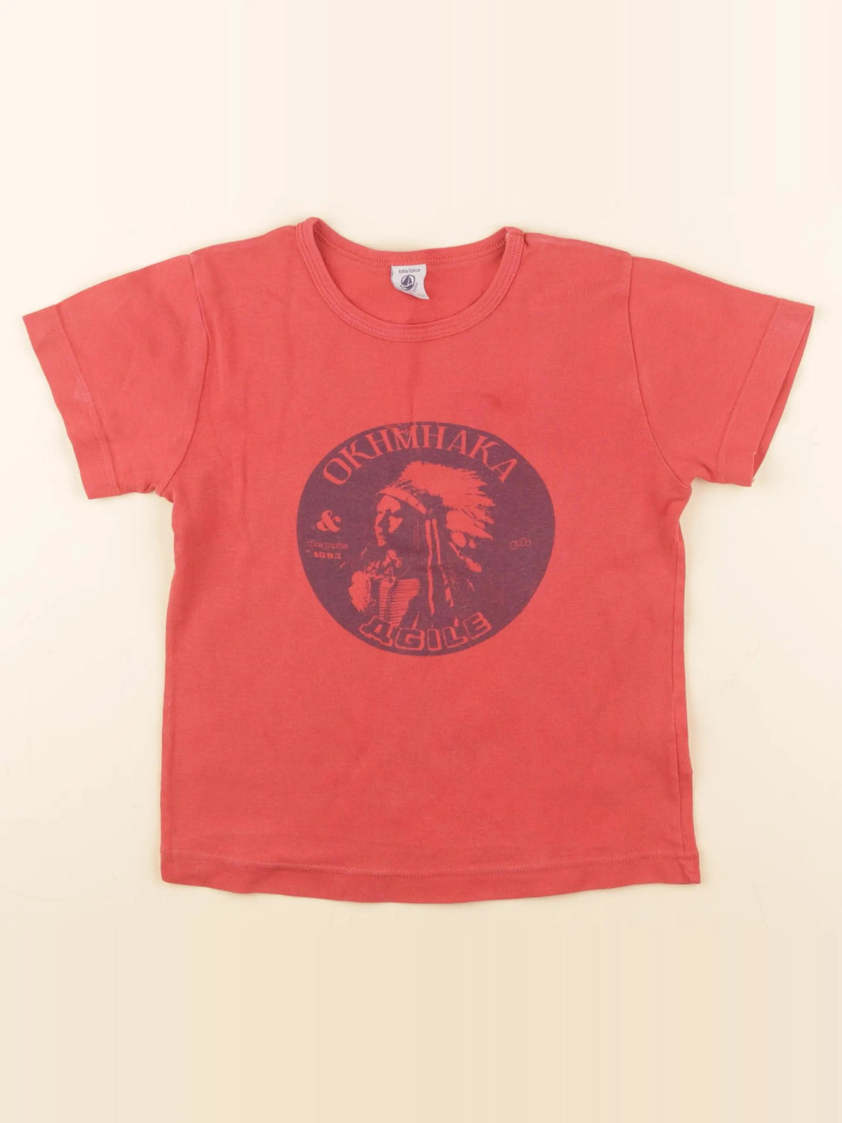 Petit Bateau - tee-shirt rouge - 6 ans