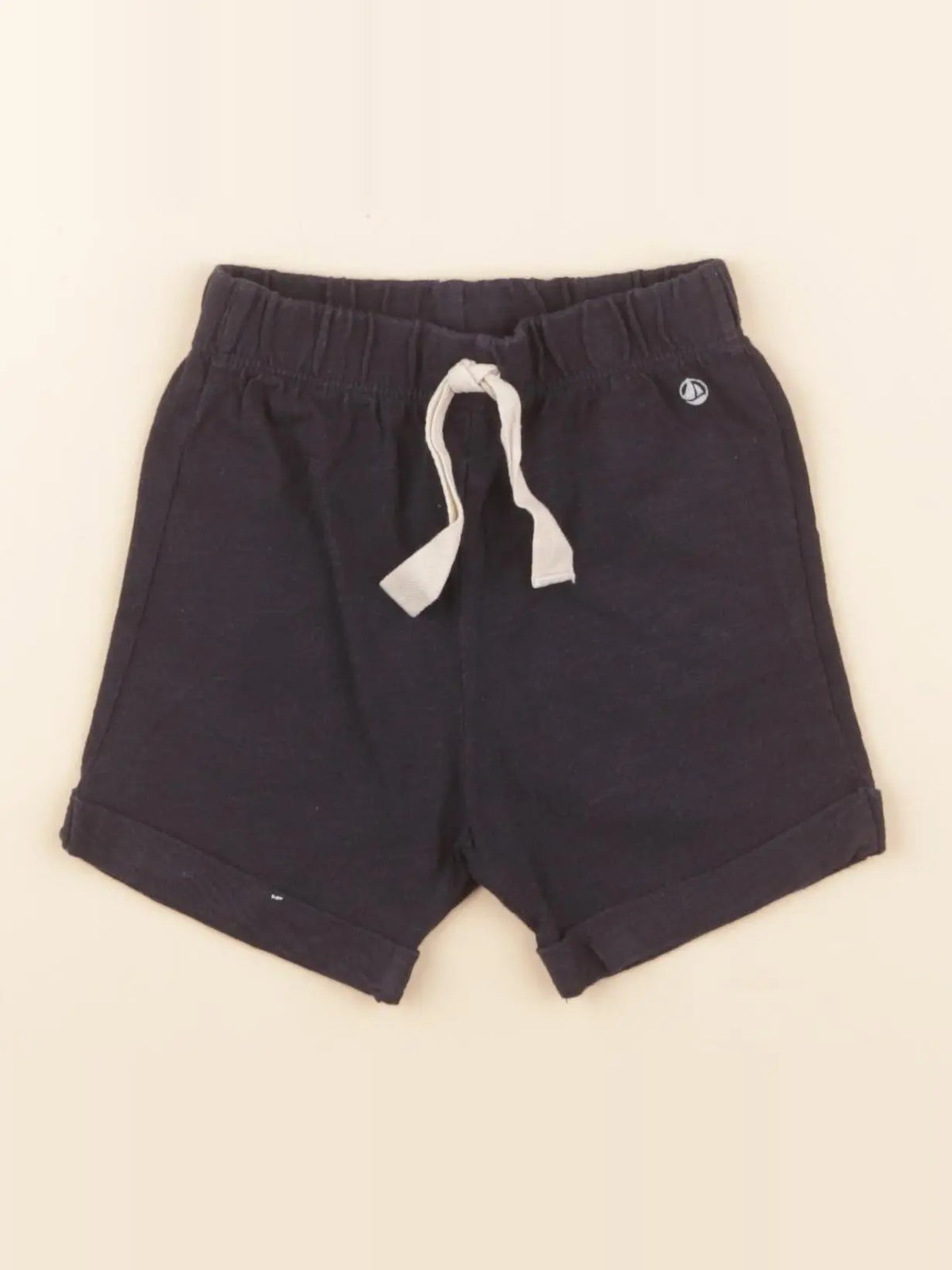Petit Bateau - short bleu - 6 mois