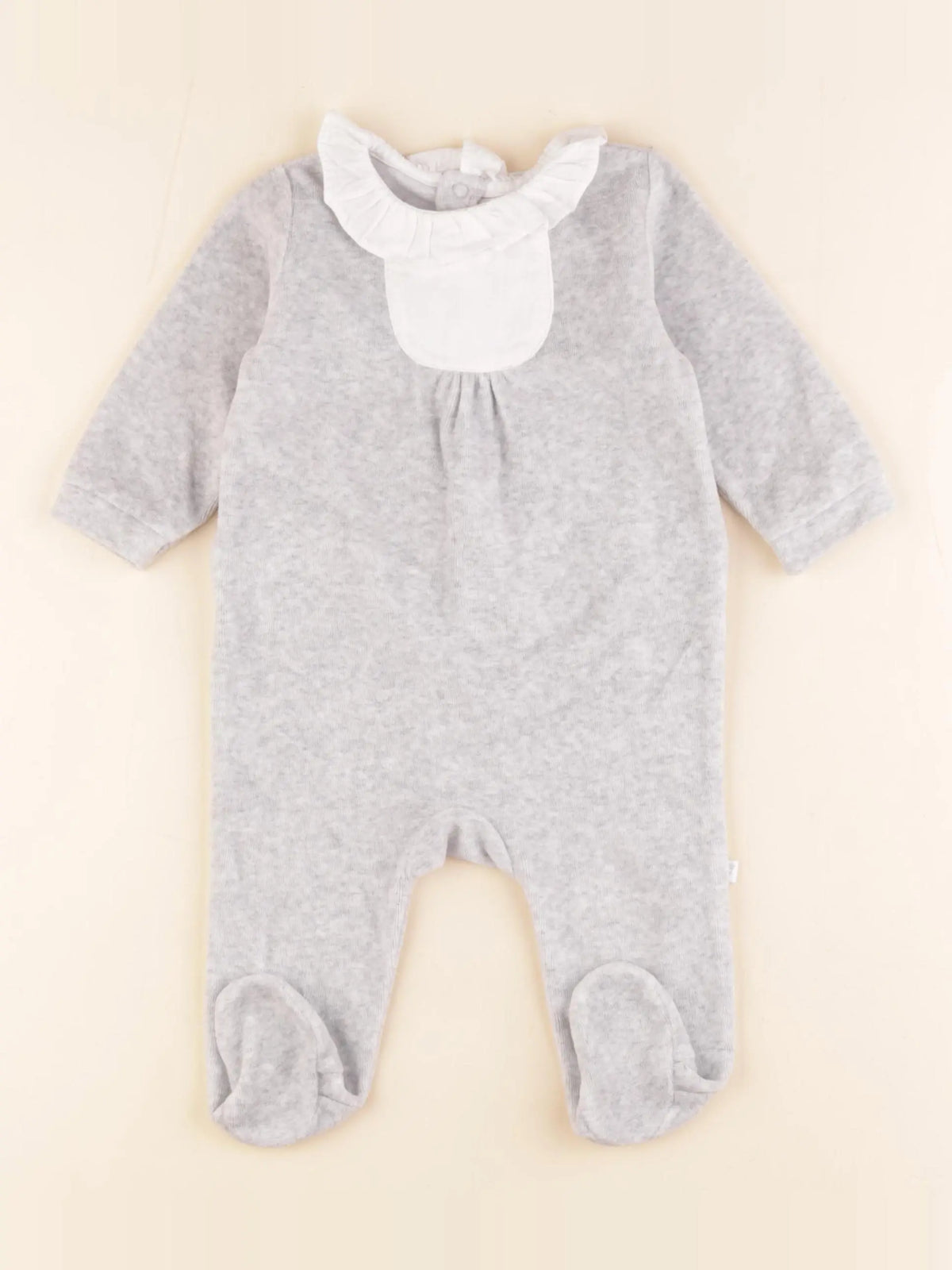 Jacadi - pyjama velours gris - 6 mois