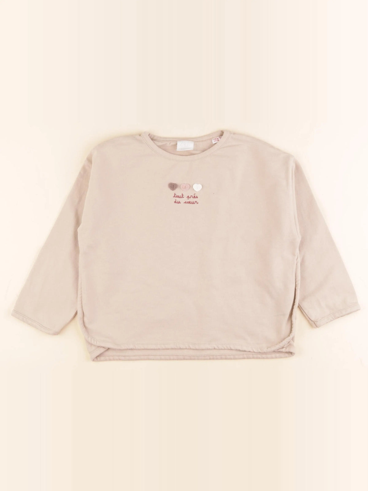 Zara - sweat beige - 6 ans