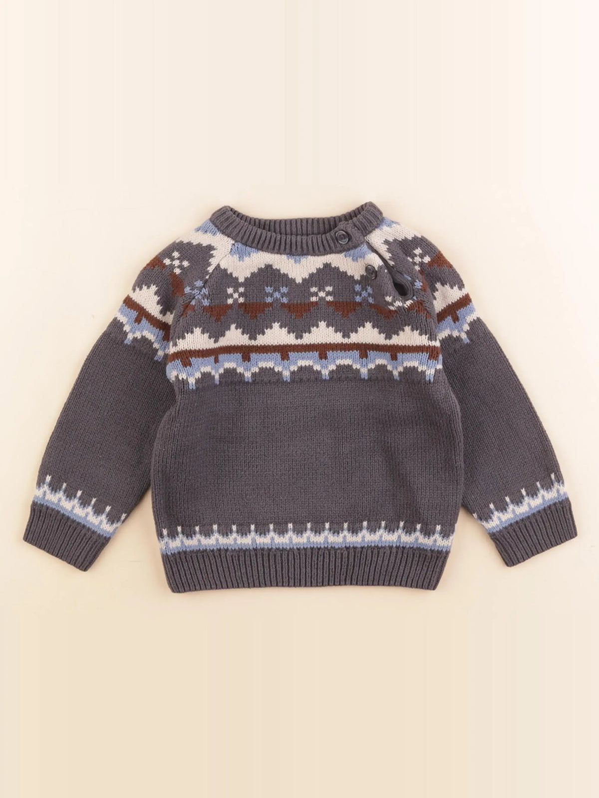 Eden & Victor - pull gris - 18 mois