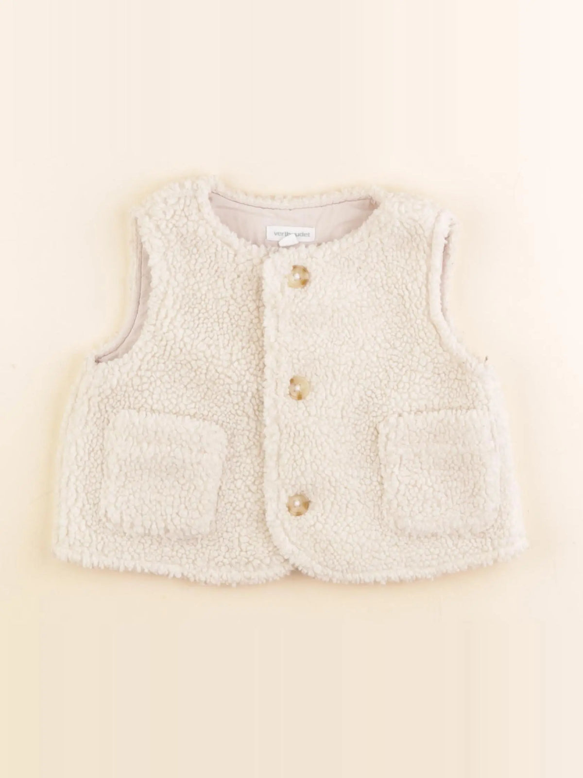 Vertbaudet - gilet beige - 2 ans