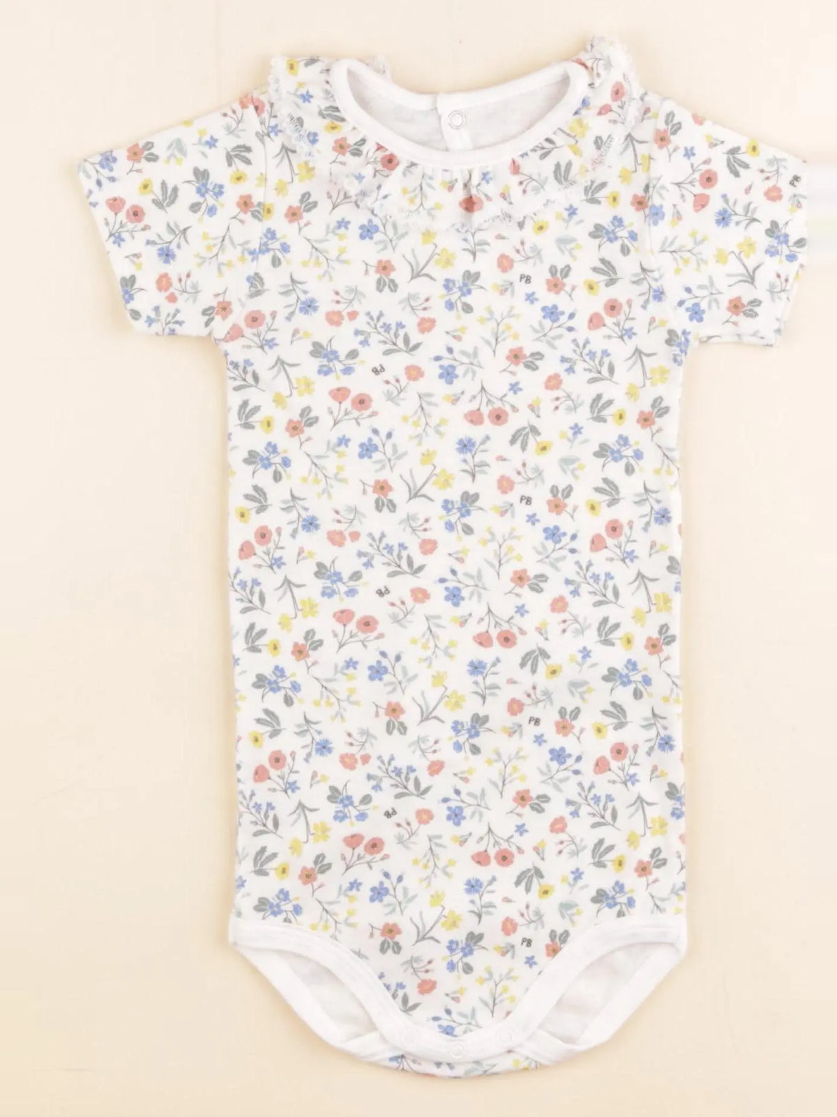 Petit Bateau - body à col blanc - 18 mois