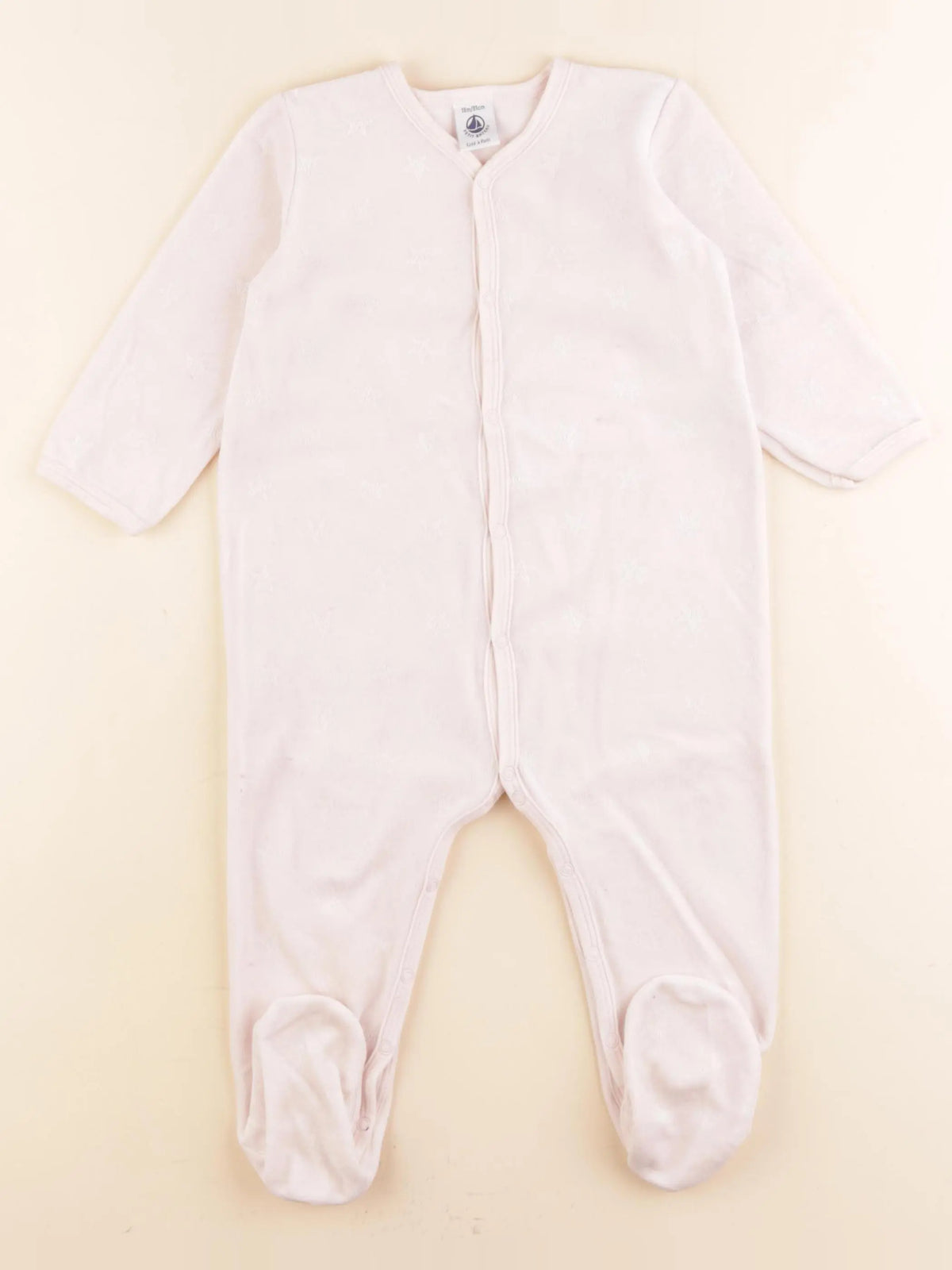 Petit Bateau - pyjama velours rose - 18 mois