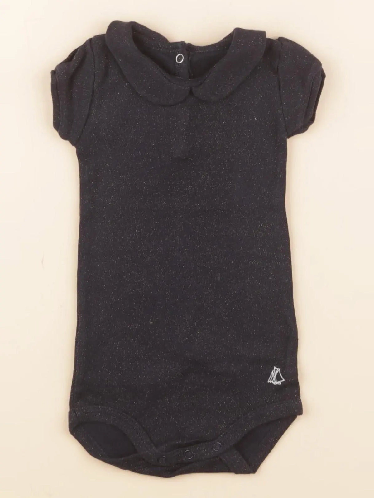 Petit Bateau - body à col bleu, or - 6 mois