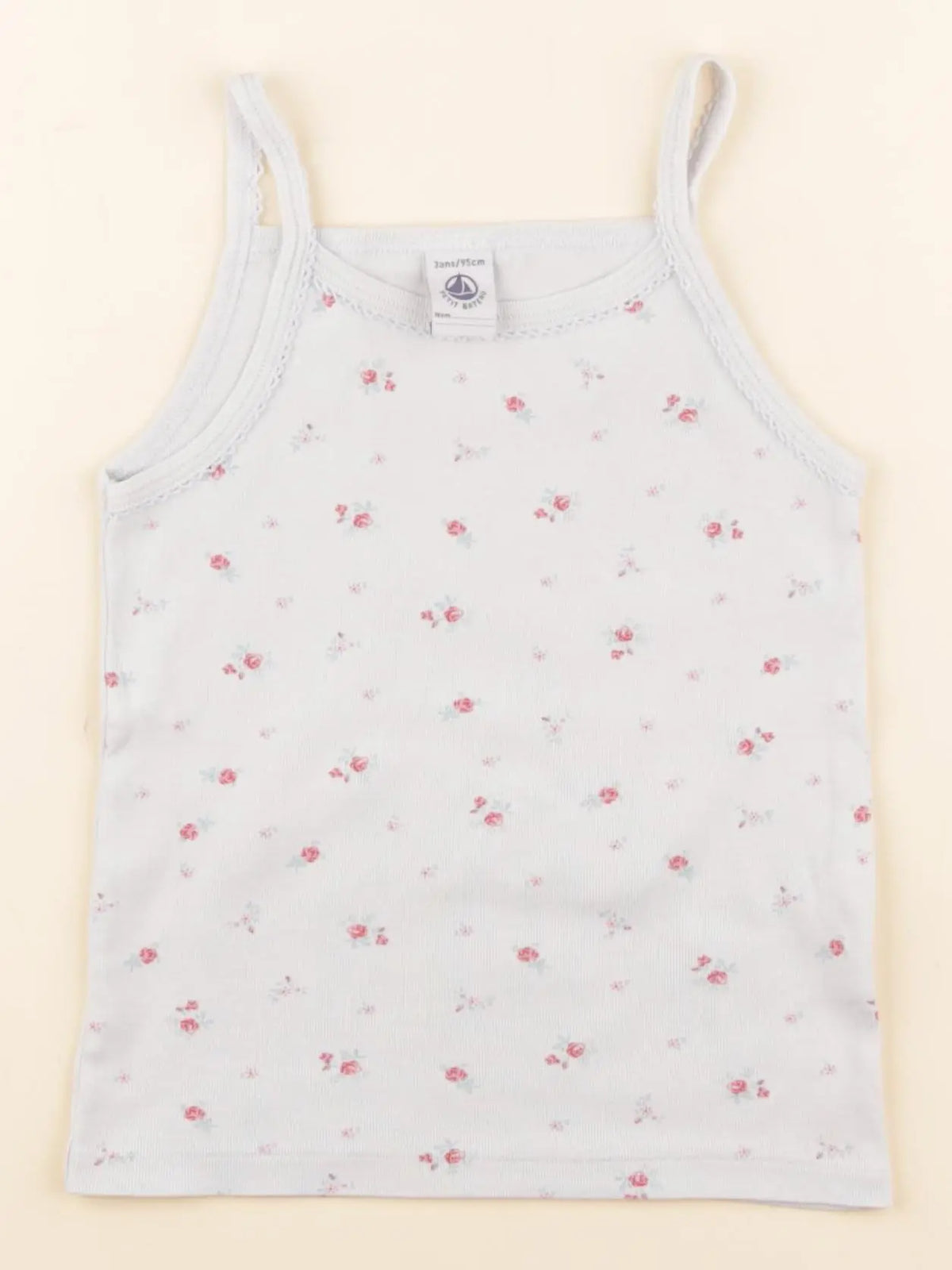 Petit Bateau - maillot de corps bleu - 3 ans