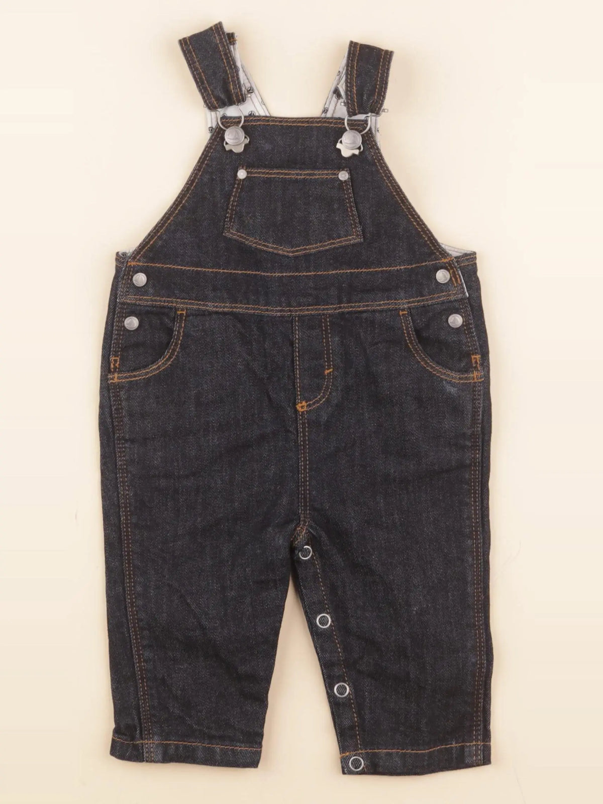 Petit Bateau - salopette noir - 3 mois
