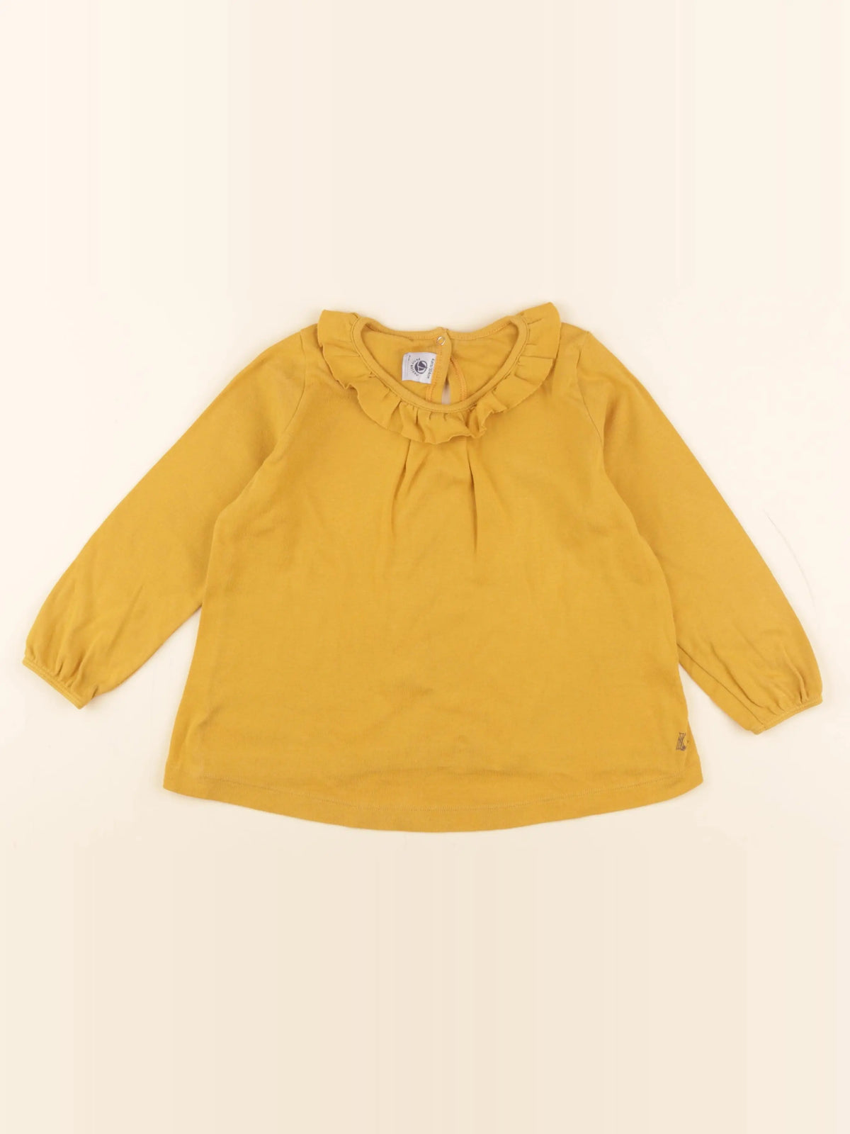 Petit Bateau - tee-shirt jaune - 4 ans