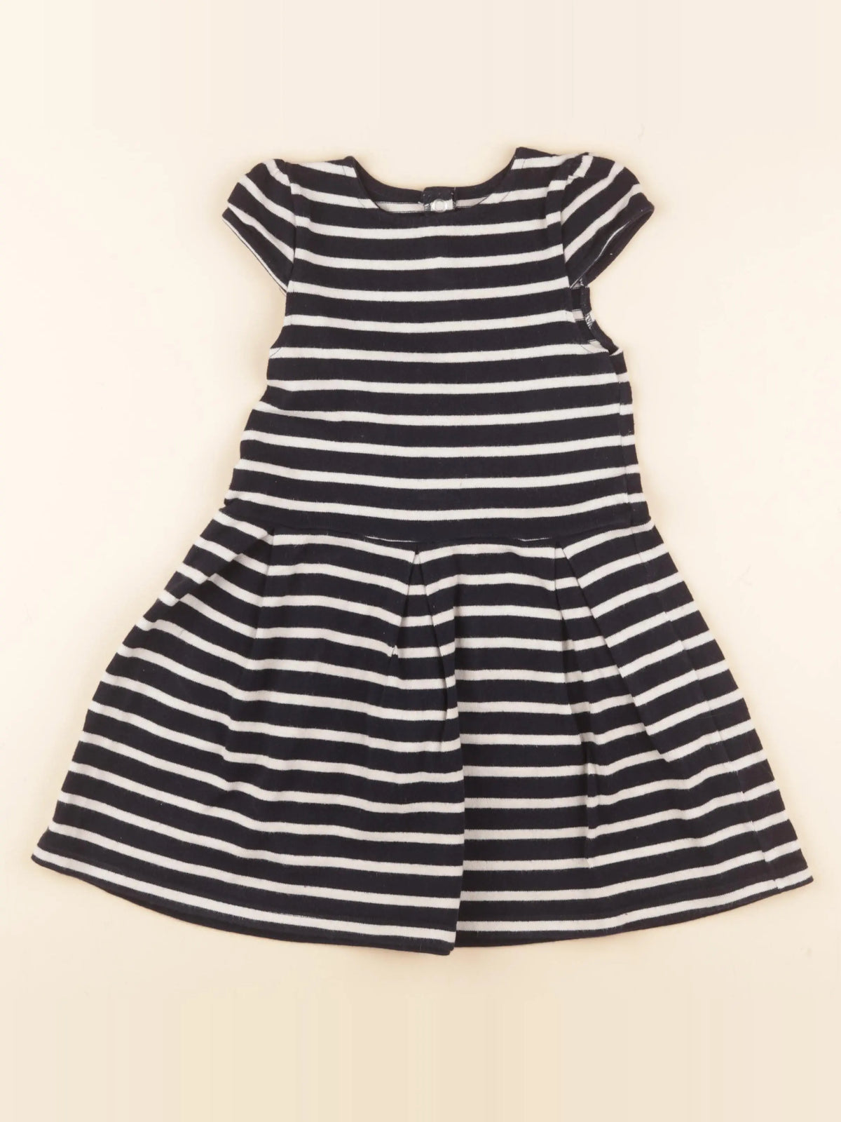 Petit Bateau - robe blanc, bleu - 5 ans
