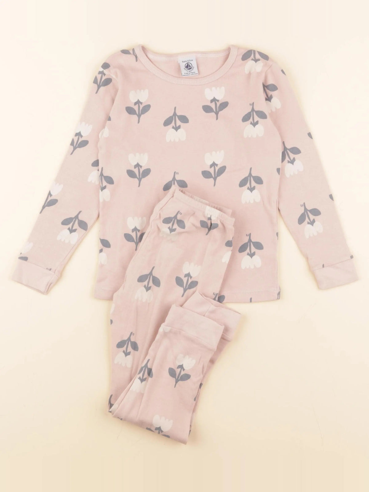 Petit Bateau - pyjama coton rose - 5 ans