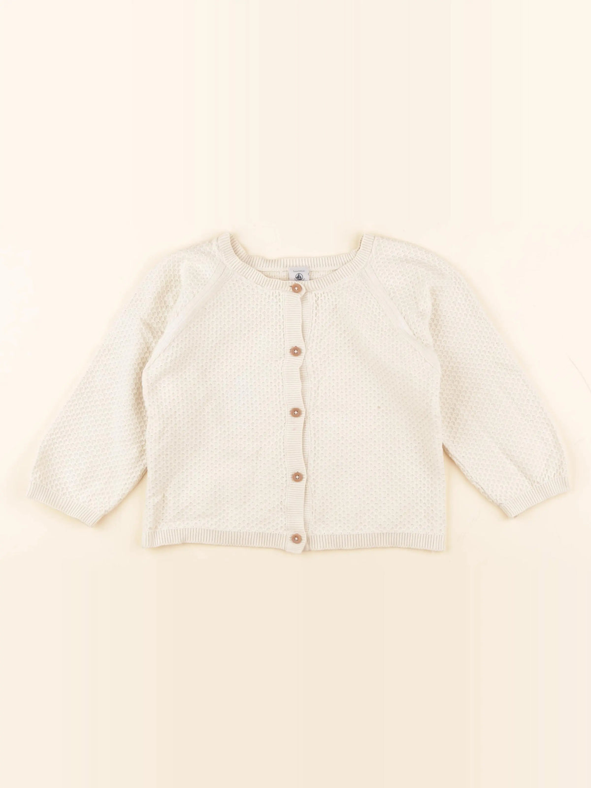 Petit Bateau - gilet coton beige - 5 ans