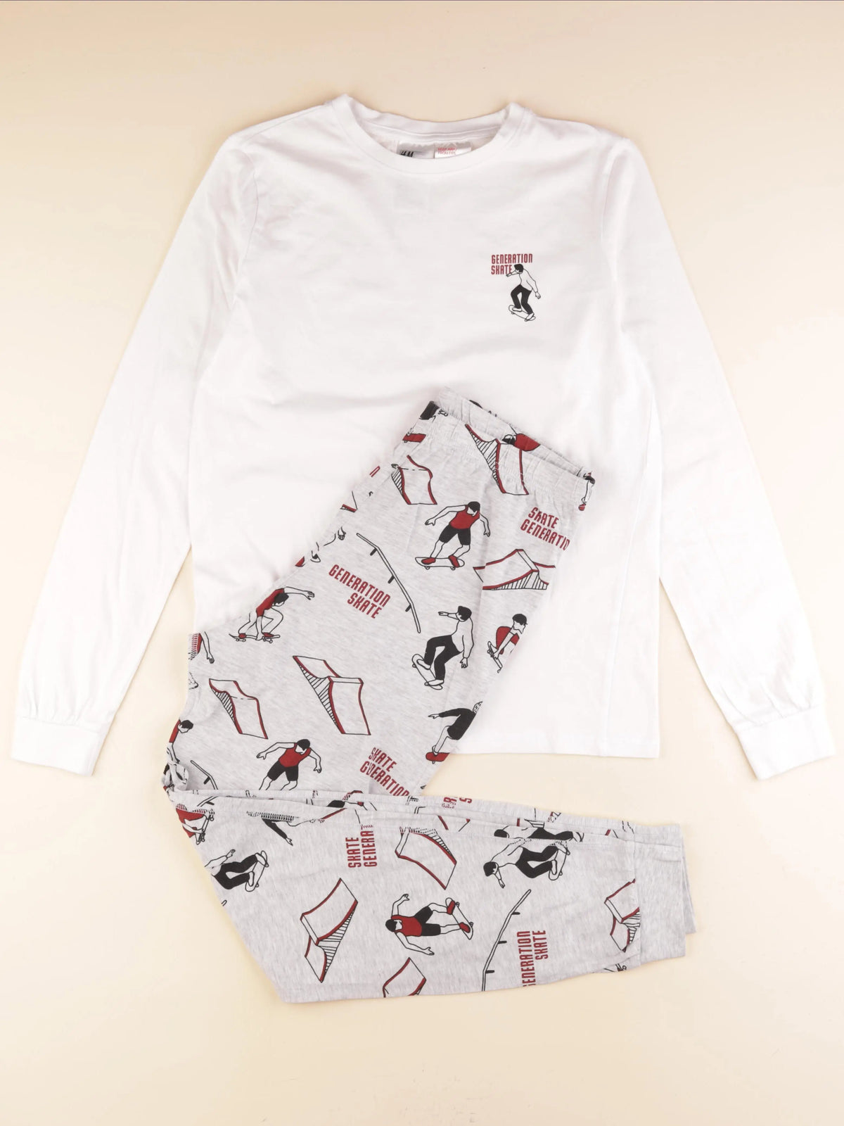 H&M - pyjama coton blanc - 14 ans
