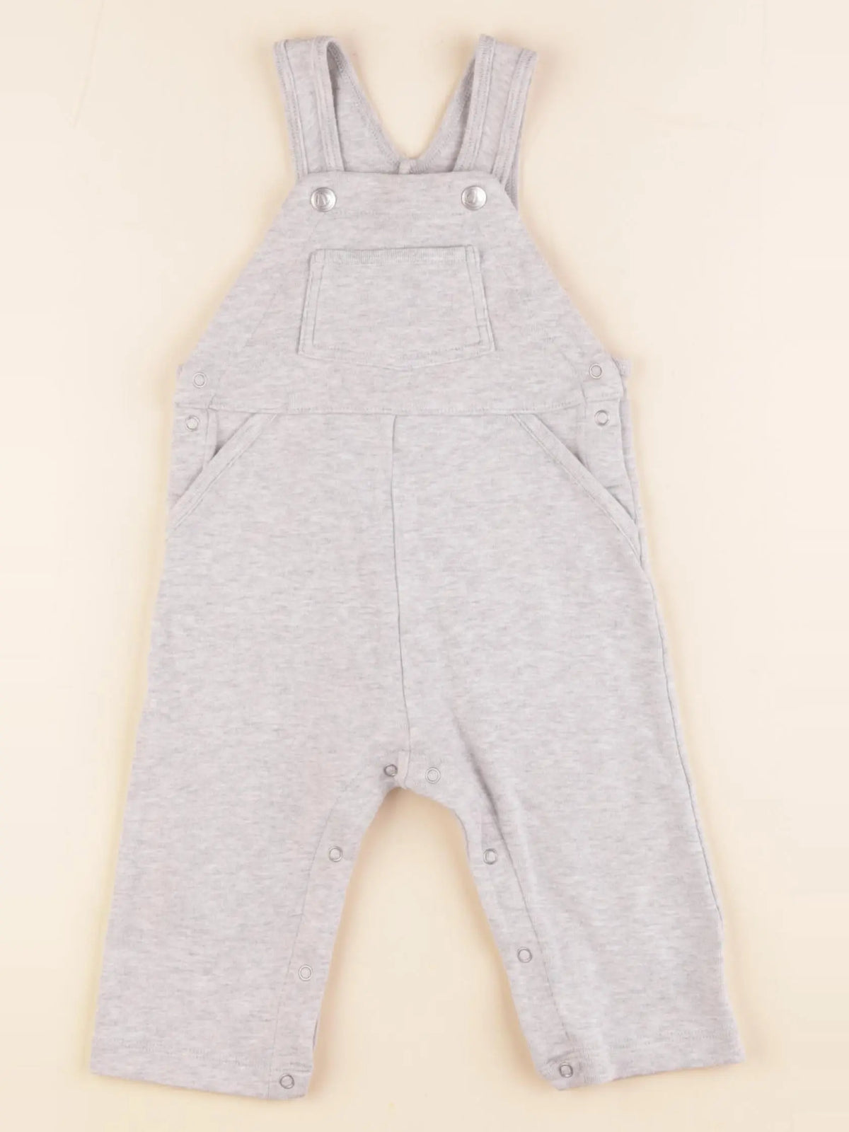 Petit Bateau - salopette gris - 6 mois
