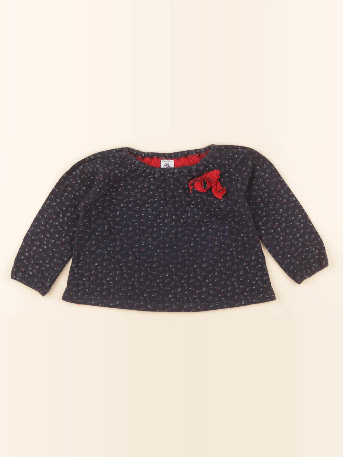 Petit Bateau - tee-shirt bleu - 4 ans