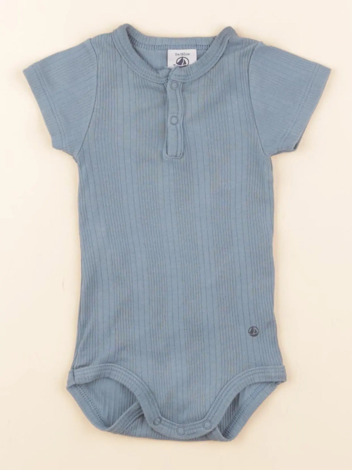 Petit Bateau - body bleu - 3 mois