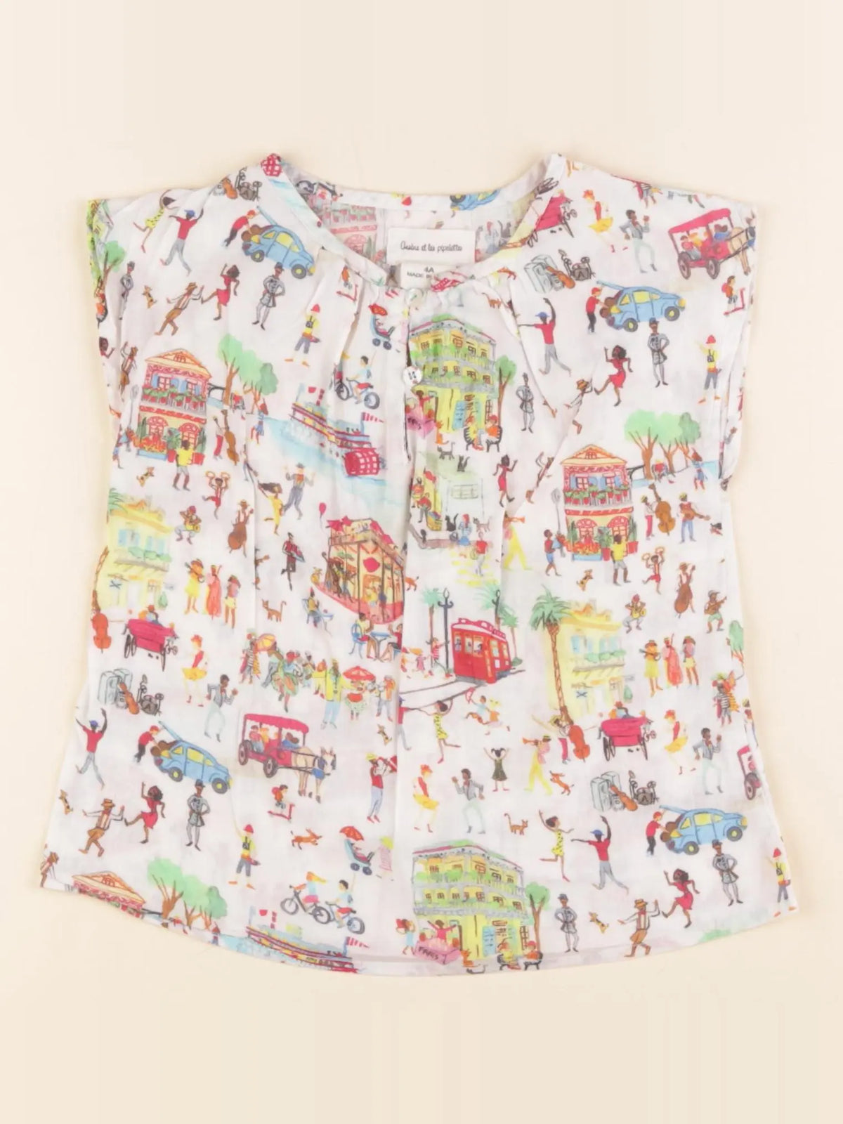 Arsène et les pipelettes - blouse blanc - 4 ans