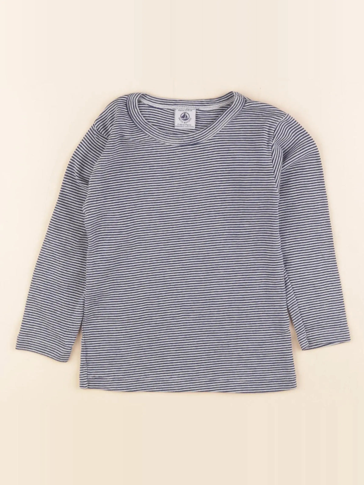Petit Bateau - maillot de corps bleu - 4 ans