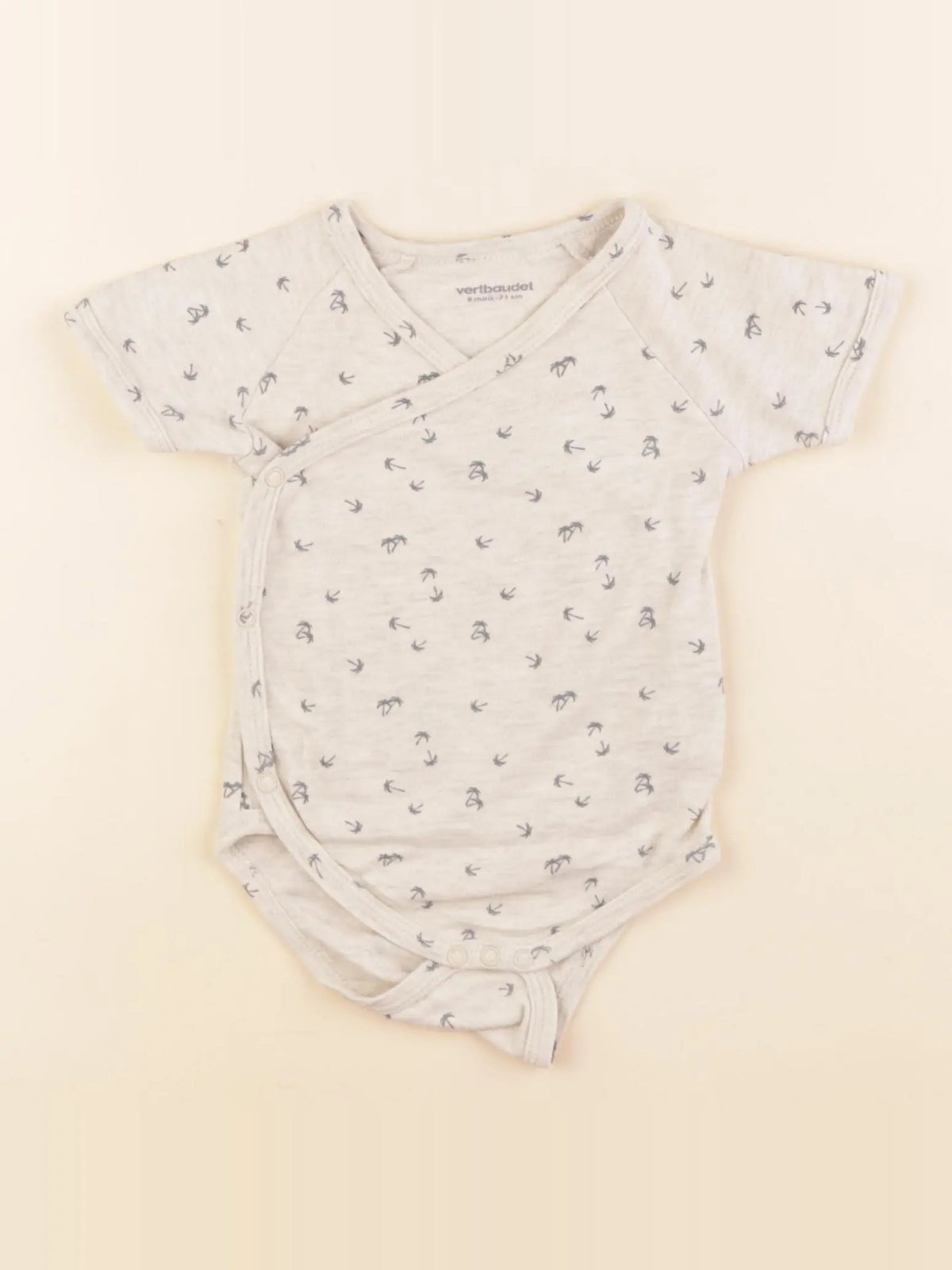 Vertbaudet - body beige - 9 mois