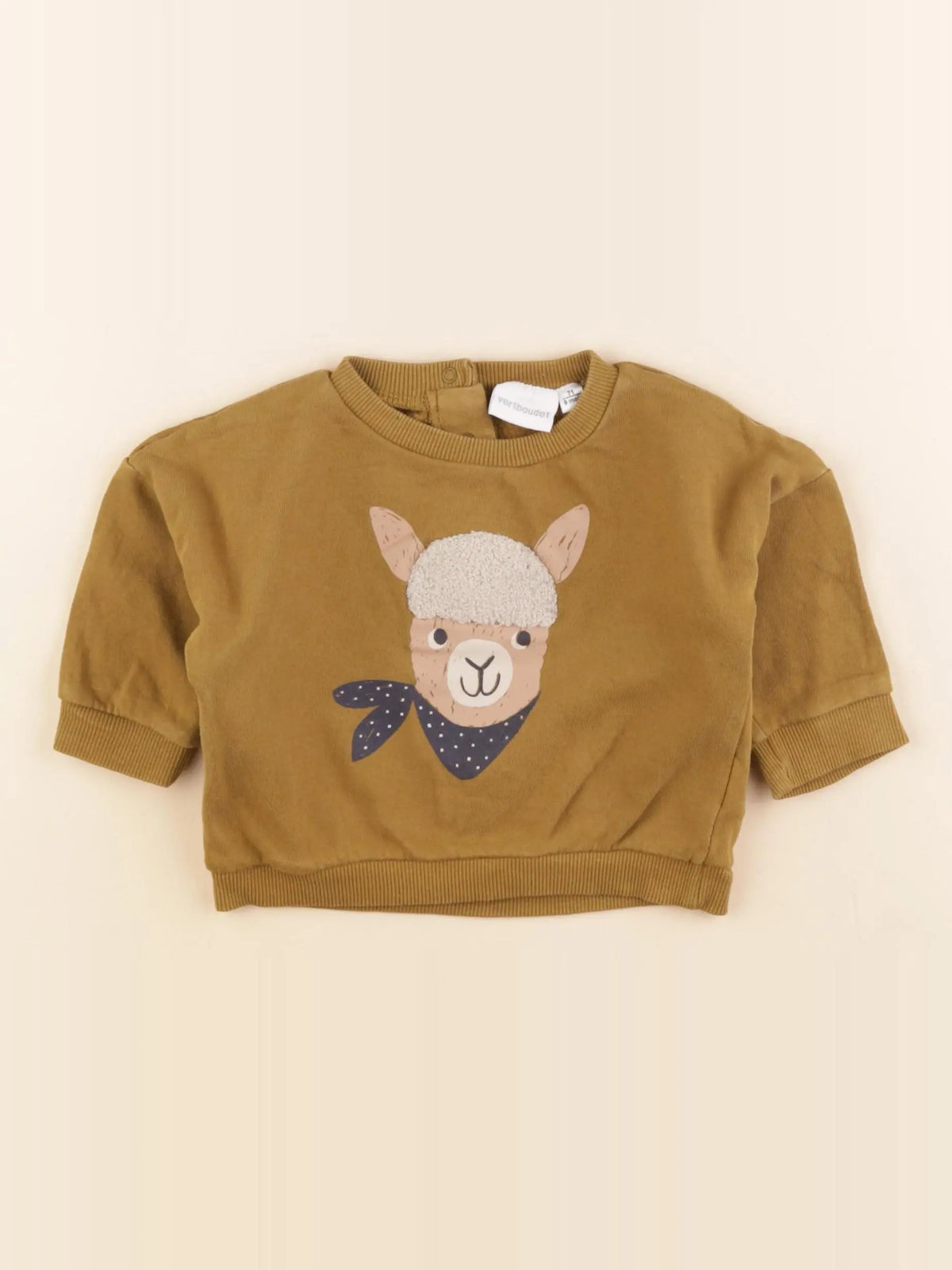 Vertbaudet - sweat vert - 9 mois