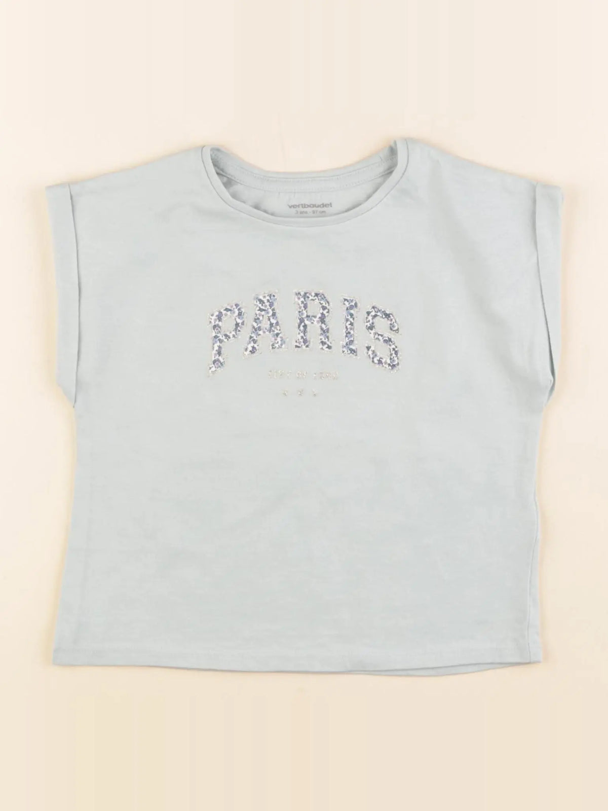 Vertbaudet - tee-shirt bleu - 3 ans