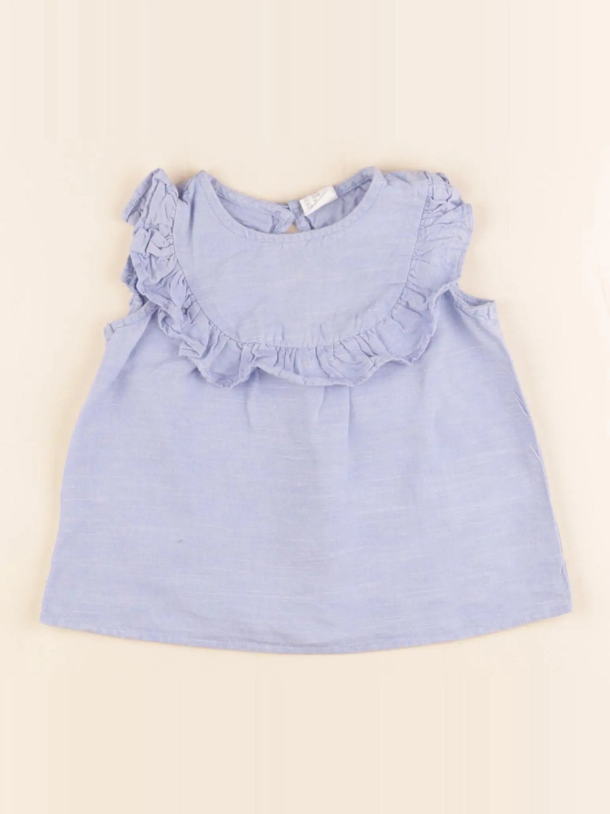 H&M - blouse bleu - 6/9 mois