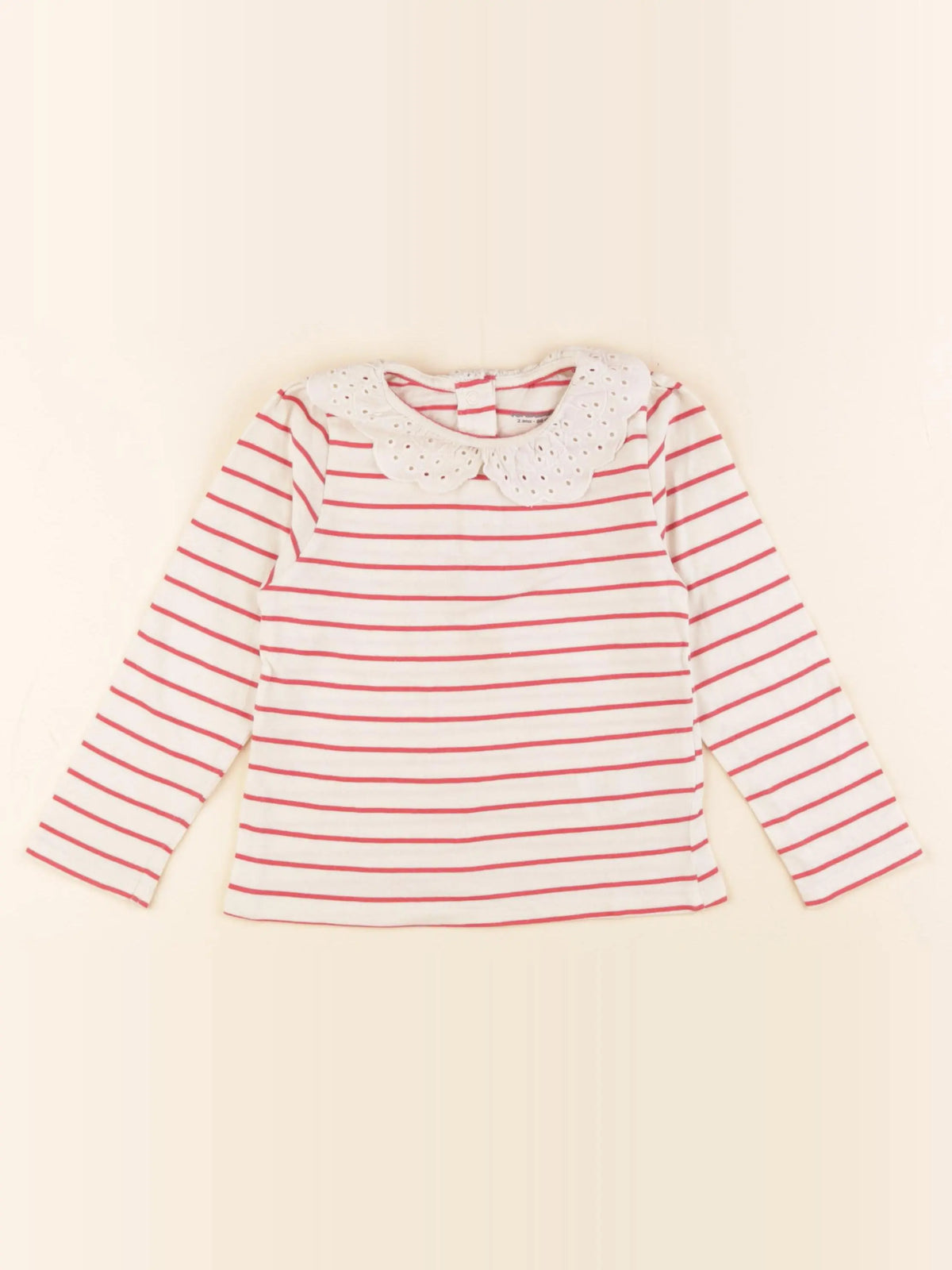 Vertbaudet - tee-shirt beige - 2 ans