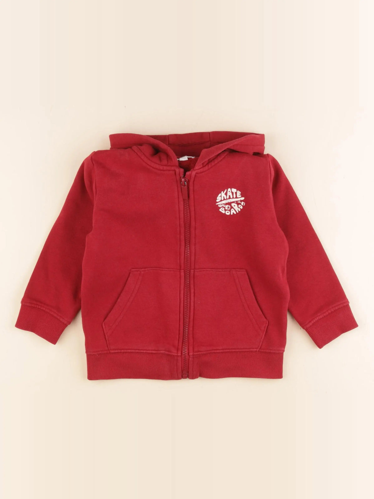 Vertbaudet - sweat rouge - 3 ans