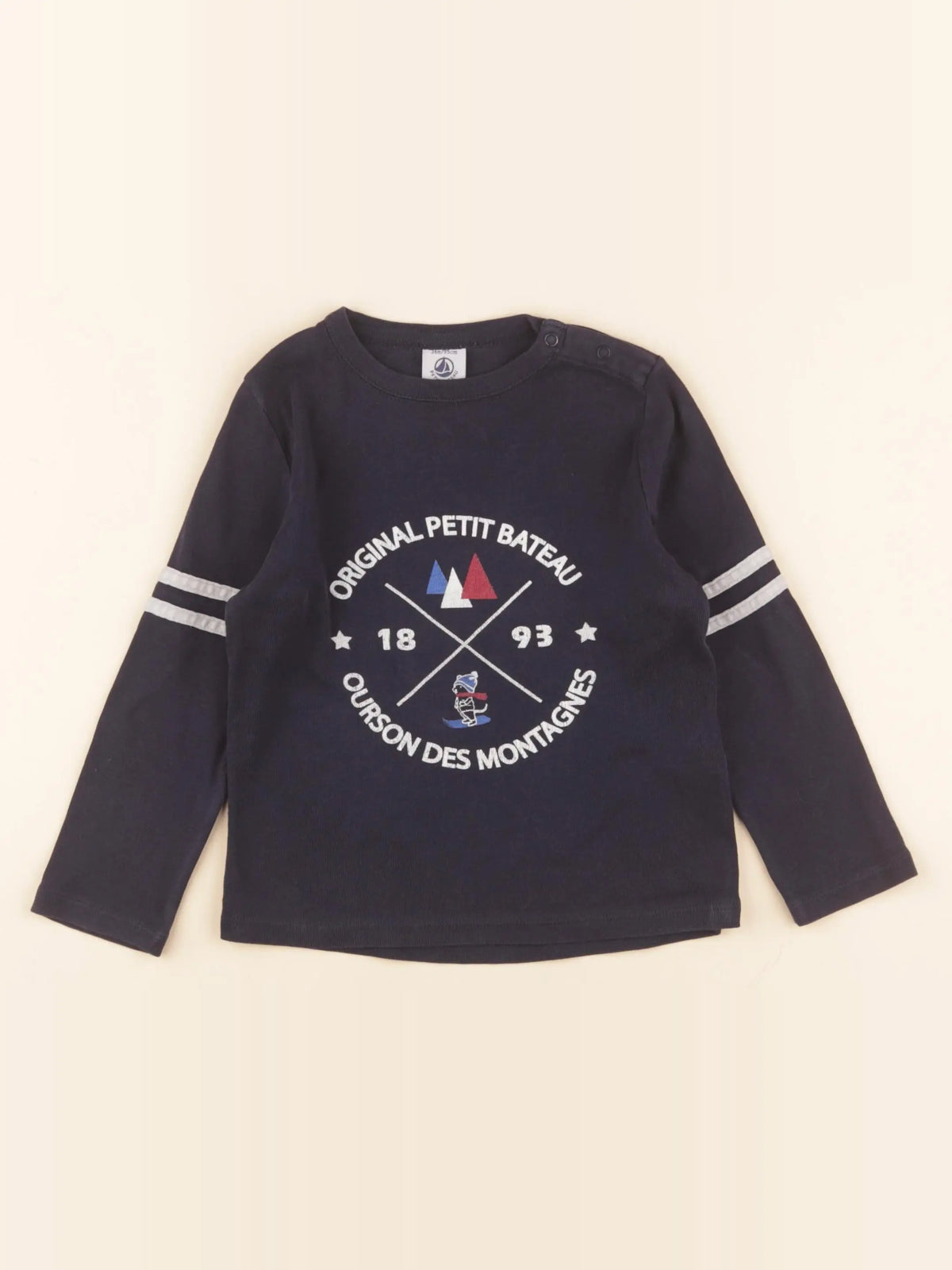 Petit Bateau - tee-shirt bleu - 36 mois
