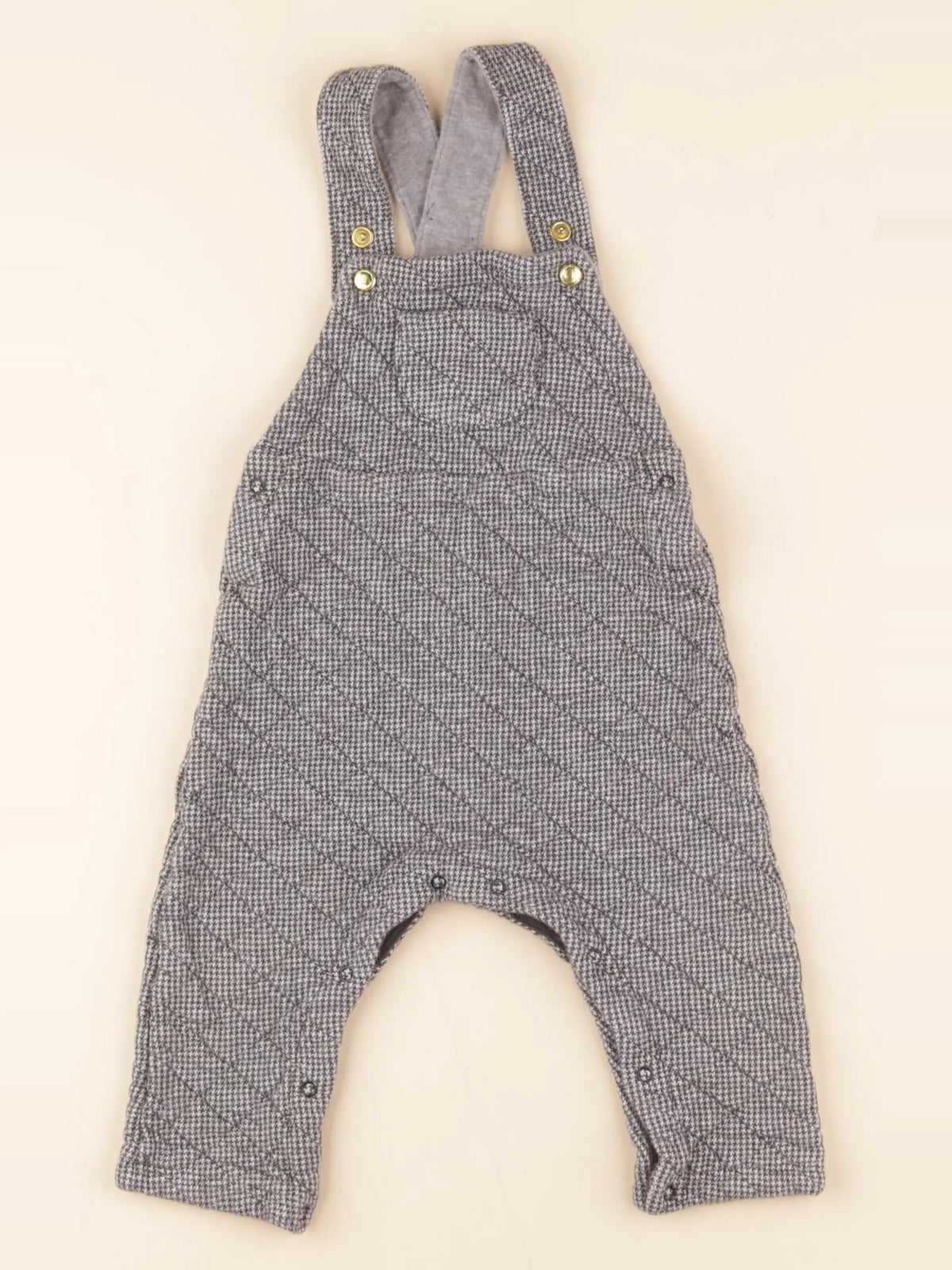 Petit Bateau - salopette gris - 12 mois
