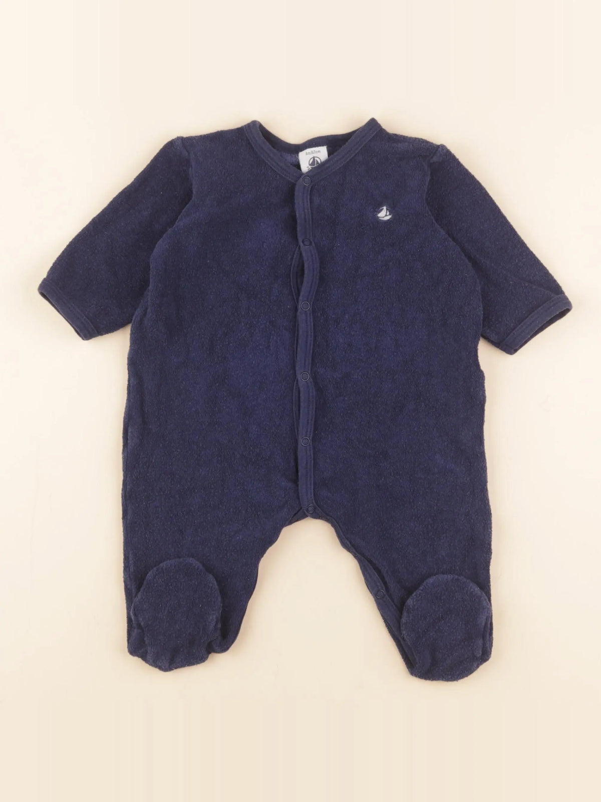 Petit Bateau - pyjama coton bleu - 6 mois