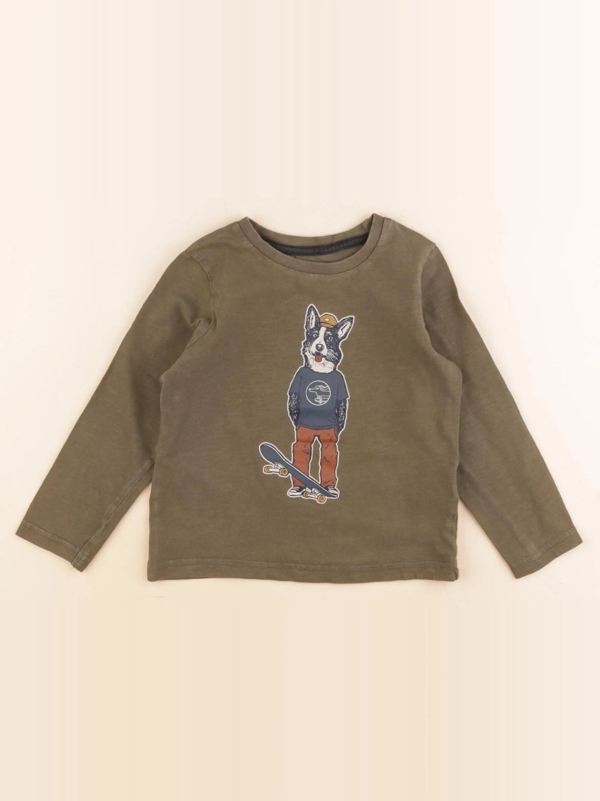 Vertbaudet - tee-shirt vert - 4 ans