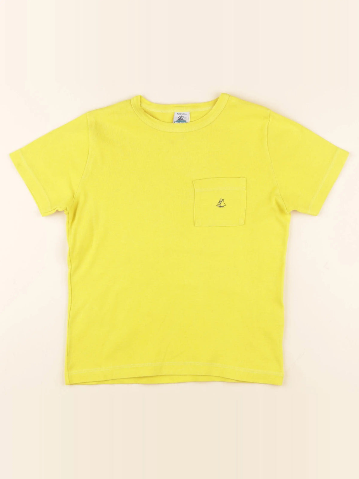 Petit Bateau - tee-shirt jaune - 8 ans