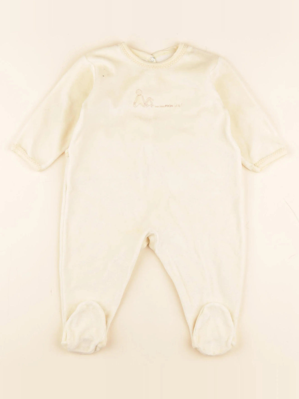 Petit Bateau - pyjama velours jaune - 12 mois
